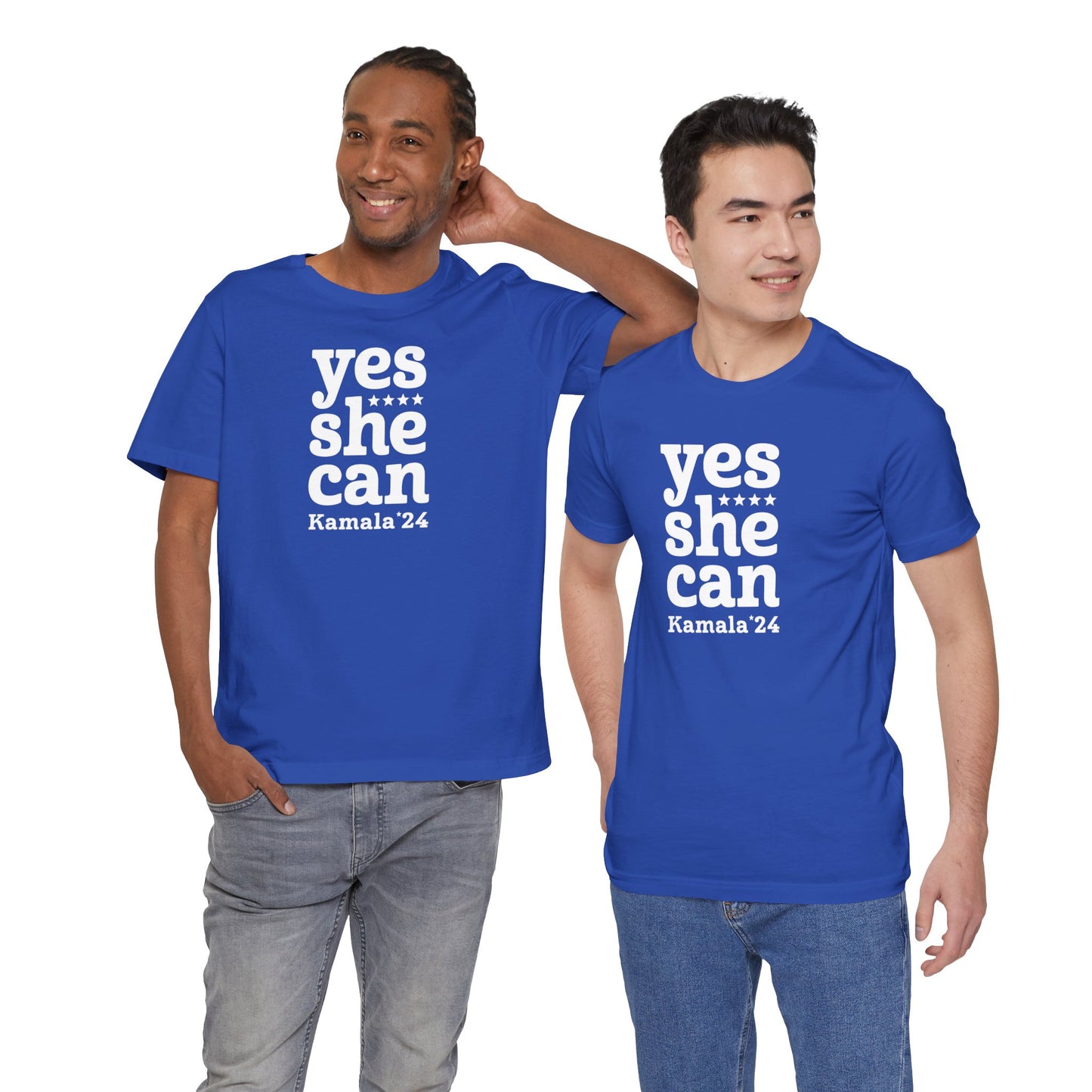 Yes She Can Kamala Harris Unisex T-Shirt (Smaller Logo)