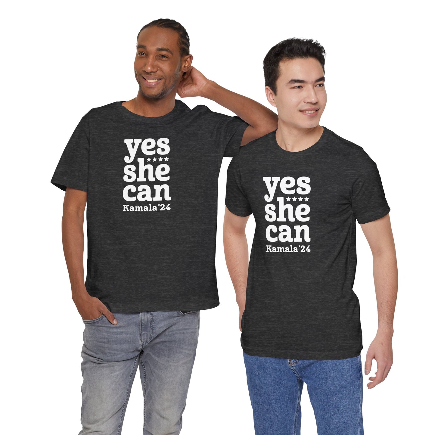 Yes She Can Kamala Harris Unisex T-Shirt (Smaller Logo)