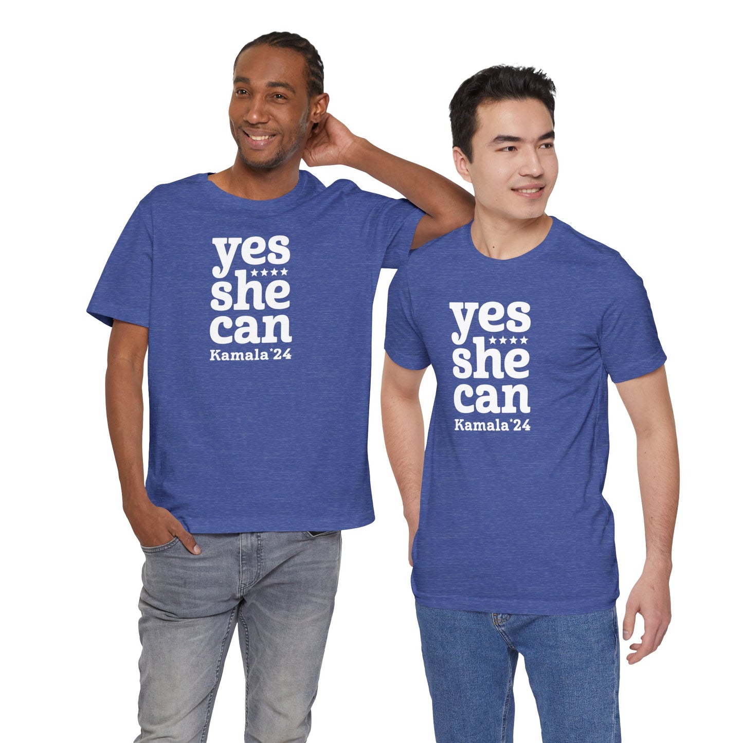 Yes She Can Kamala Harris Unisex T-Shirt (Smaller Logo)
