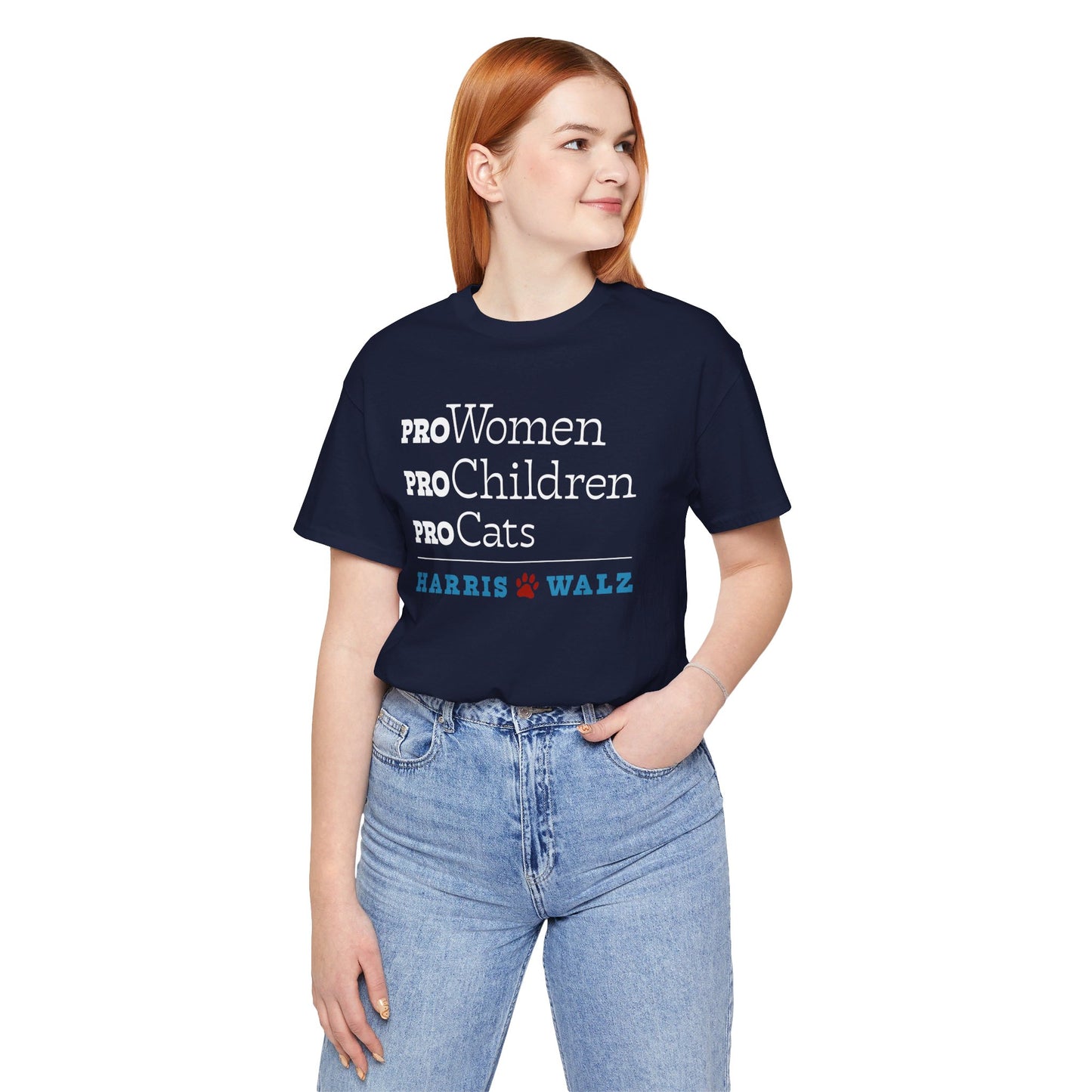 Pro-Women Pro-Children Pro-Cats Harris Walz Unisex T-Shirt