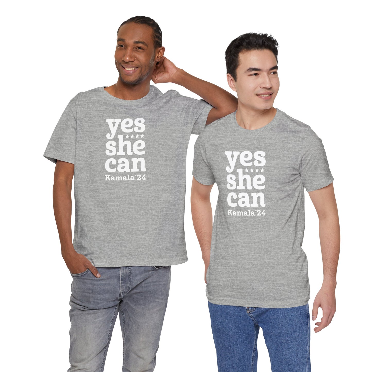 Yes She Can Kamala Harris Unisex T-Shirt (Smaller Logo)