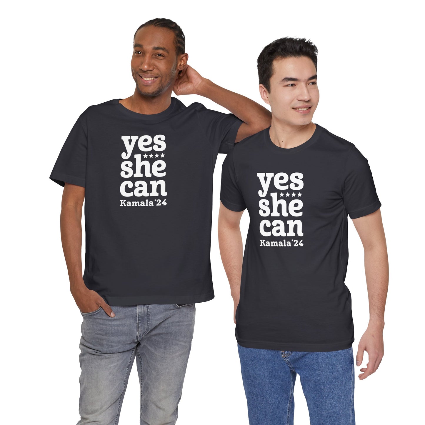 Yes She Can Kamala Harris Unisex T-Shirt (Smaller Logo)