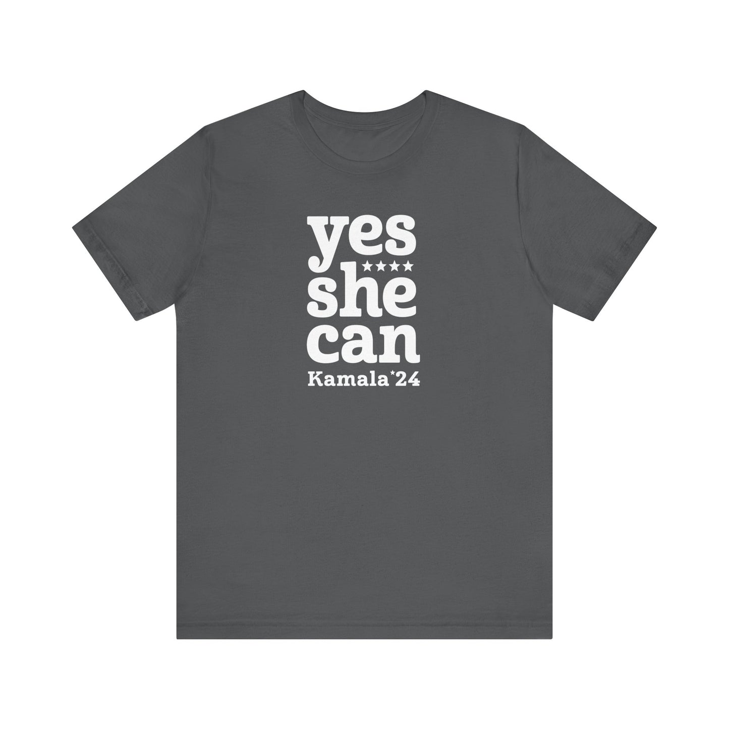 Yes She Can Kamala Harris Unisex T-Shirt (Smaller Logo)