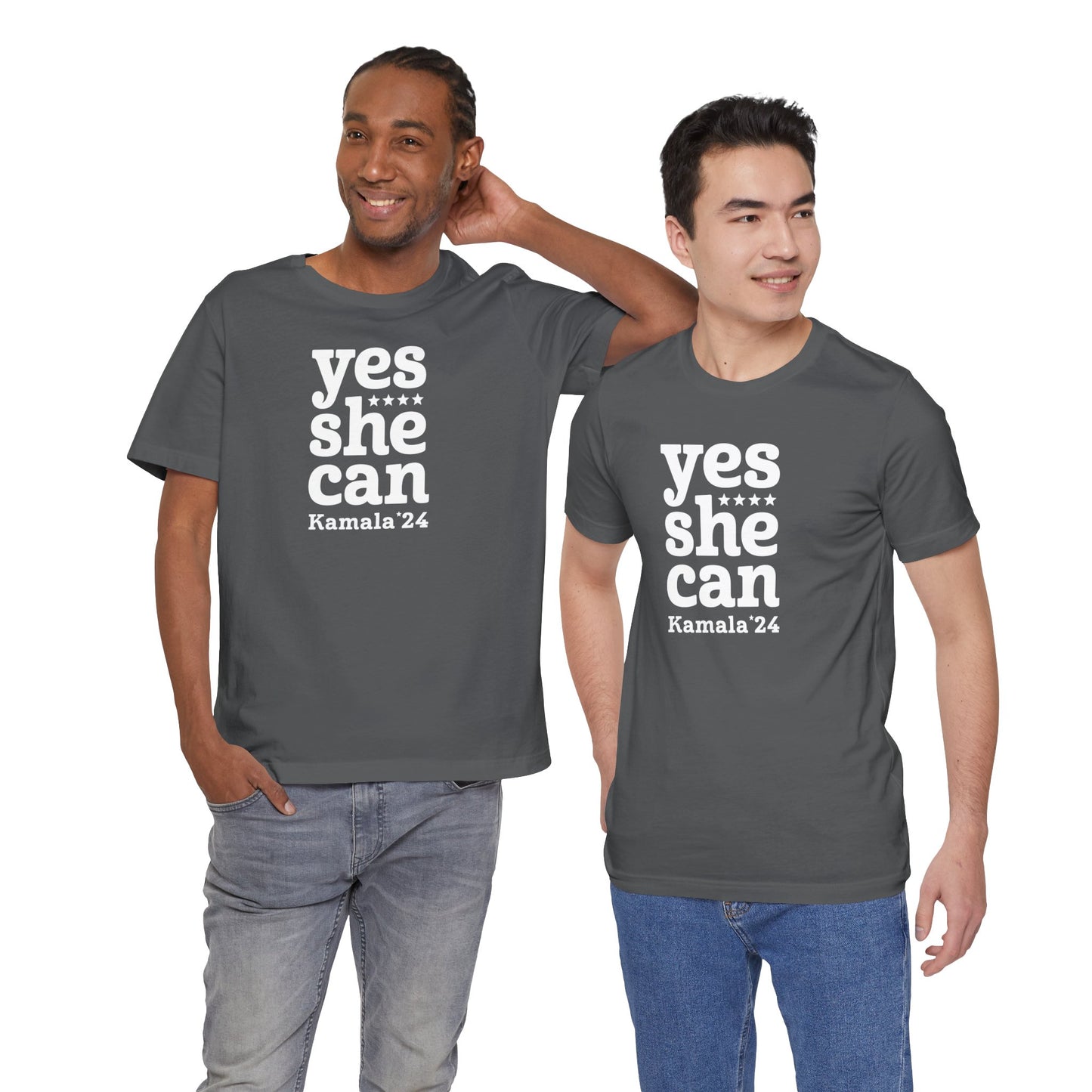 Yes She Can Kamala Harris Unisex T-Shirt (Smaller Logo)