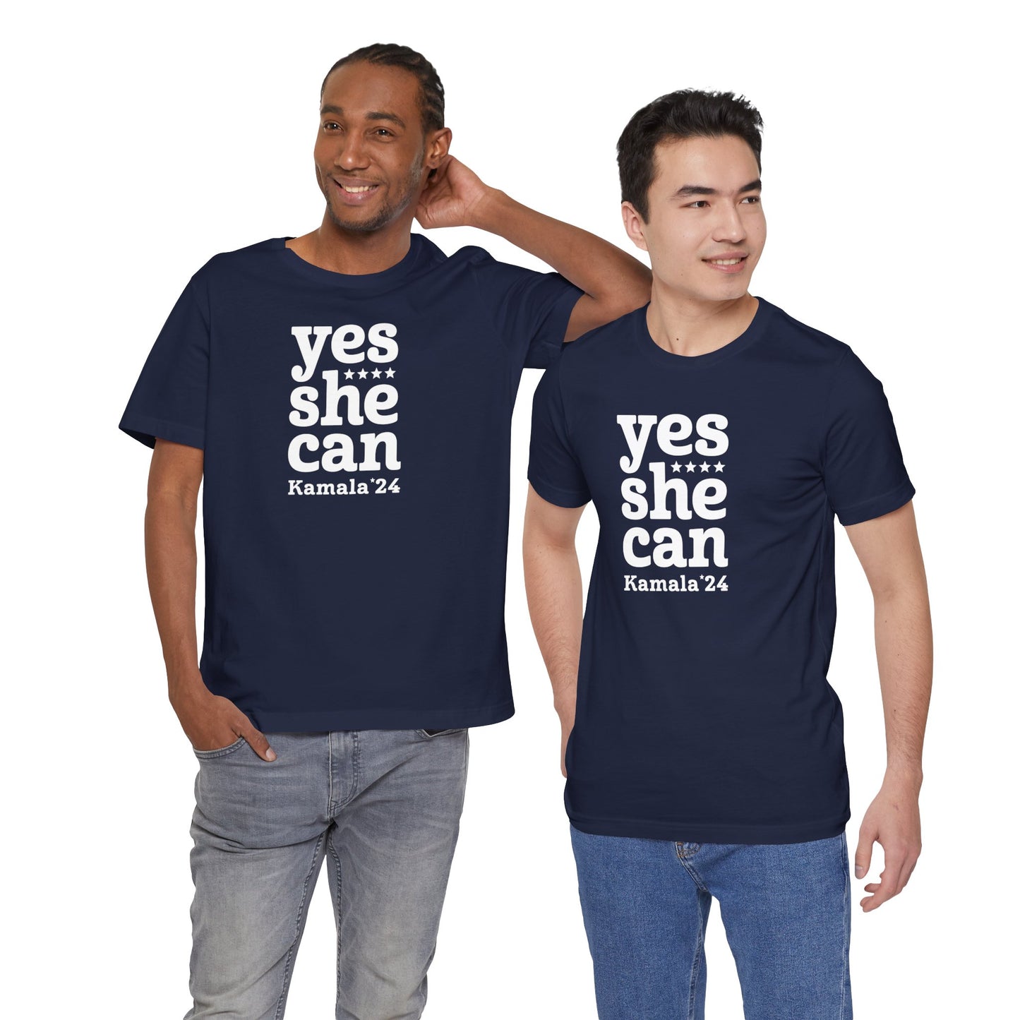 Yes She Can Kamala Harris Unisex T-Shirt (Smaller Logo)