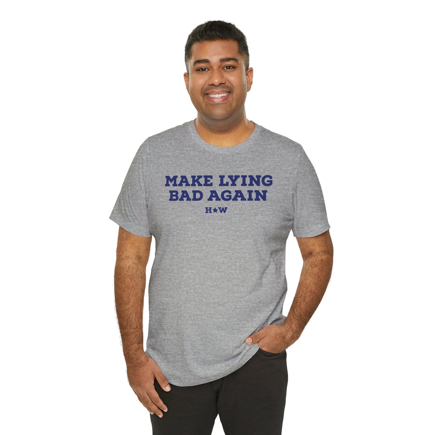 Make Lying Bad Again Harris Walz Unisex Short Sleeve Tee