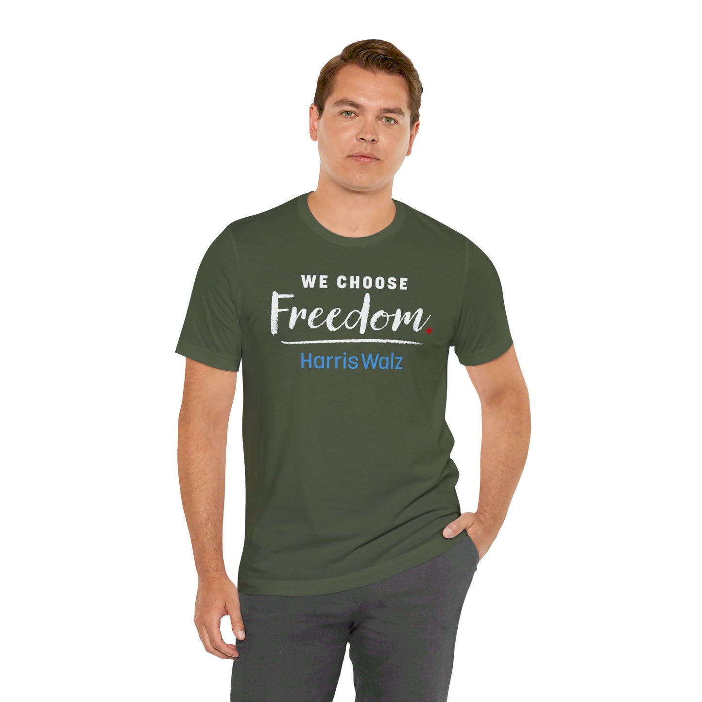 We Choose Freedom Harris Walz Unisex Jersey Short Sleeve Tee