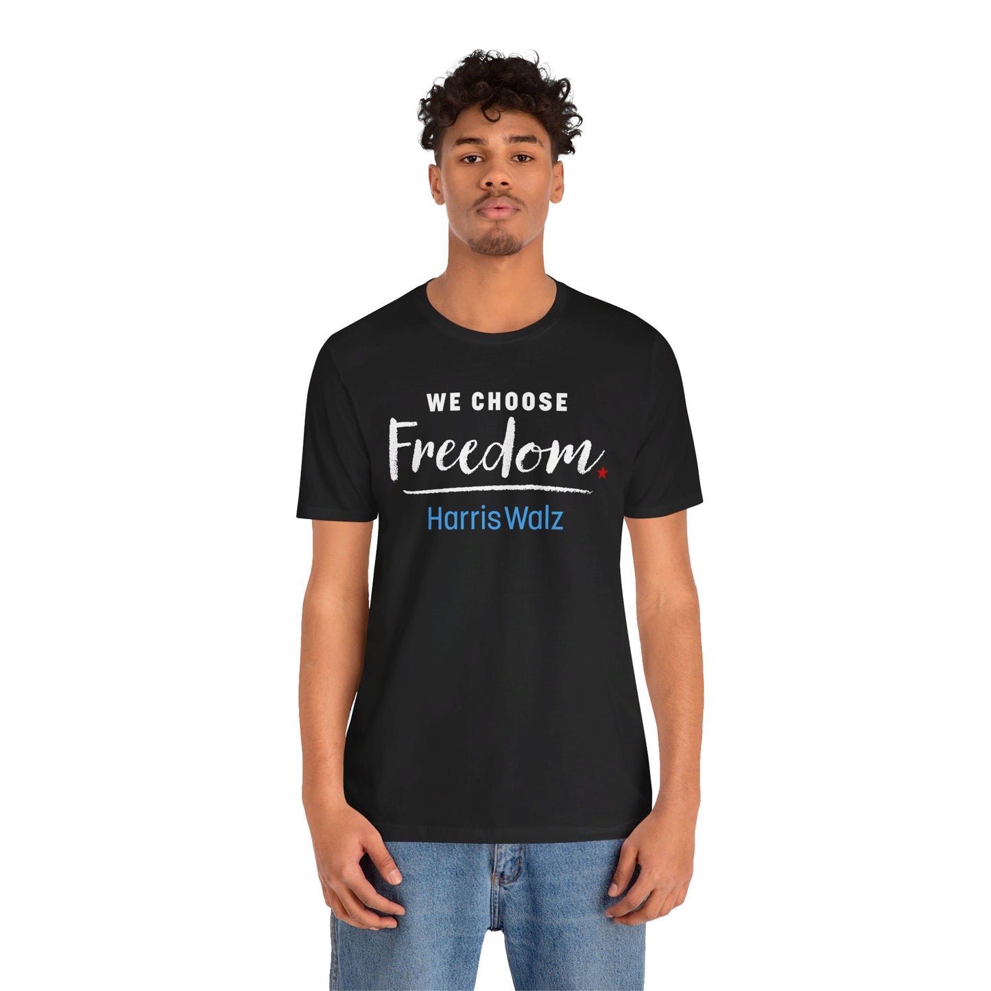 We Choose Freedom Harris Walz Unisex Jersey Short Sleeve Tee