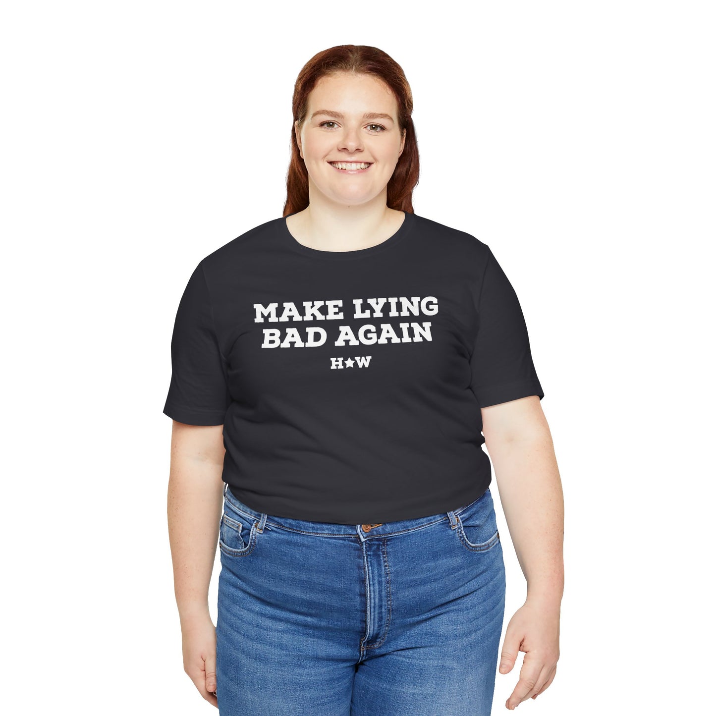 Make Lying Bad Again Harris Walz Unisex Short Sleeve Tee