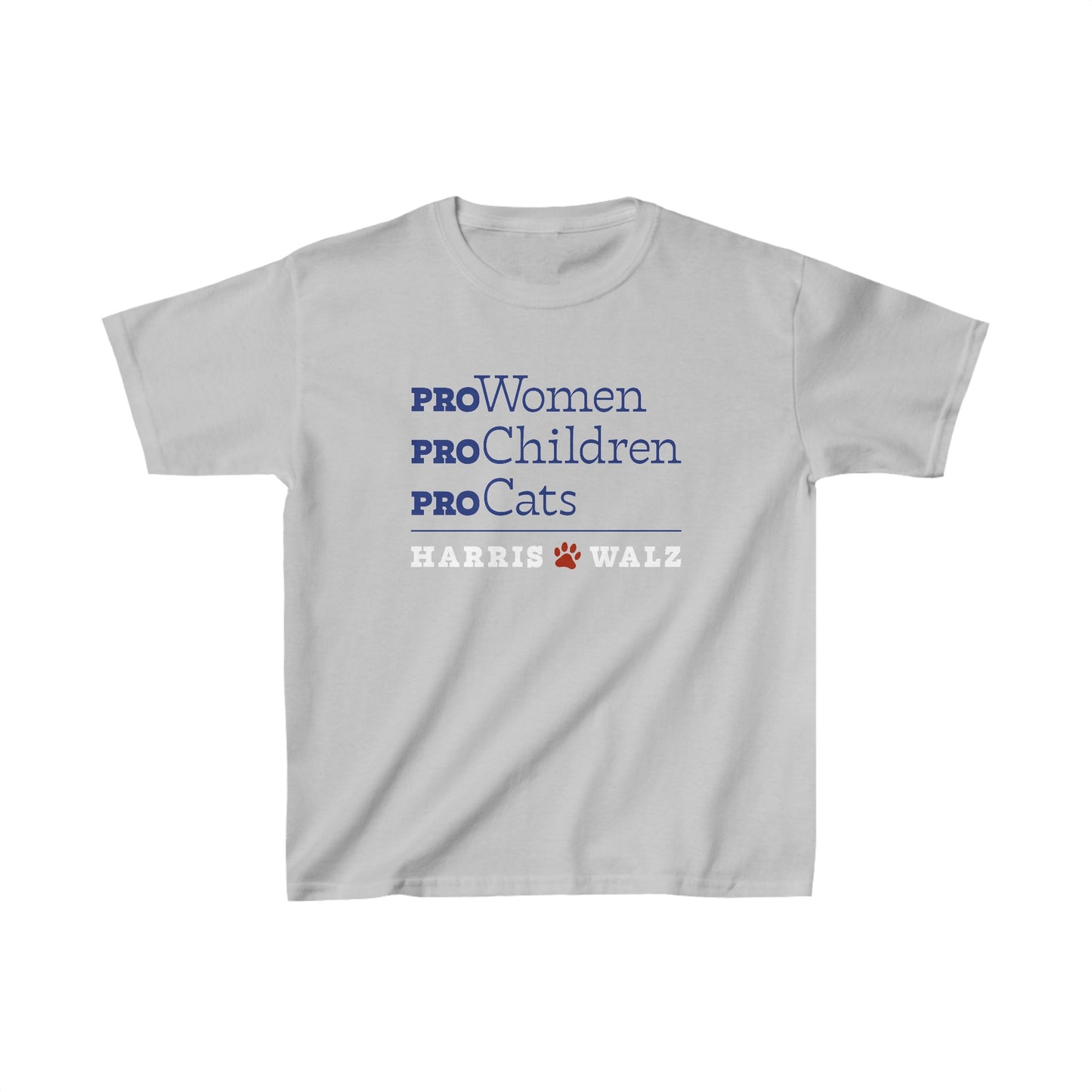 Pro Women Pro Children Pro Cats KIDS Harris Walz Tee