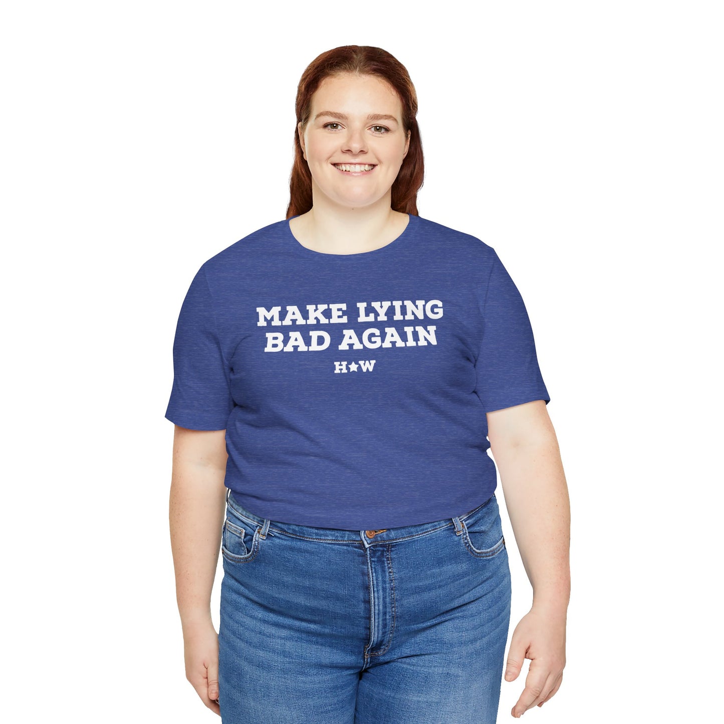 Make Lying Bad Again Harris Walz Unisex Short Sleeve Tee