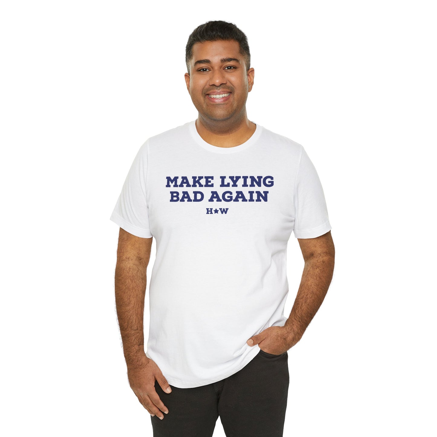 Make Lying Bad Again Harris Walz Unisex Short Sleeve Tee