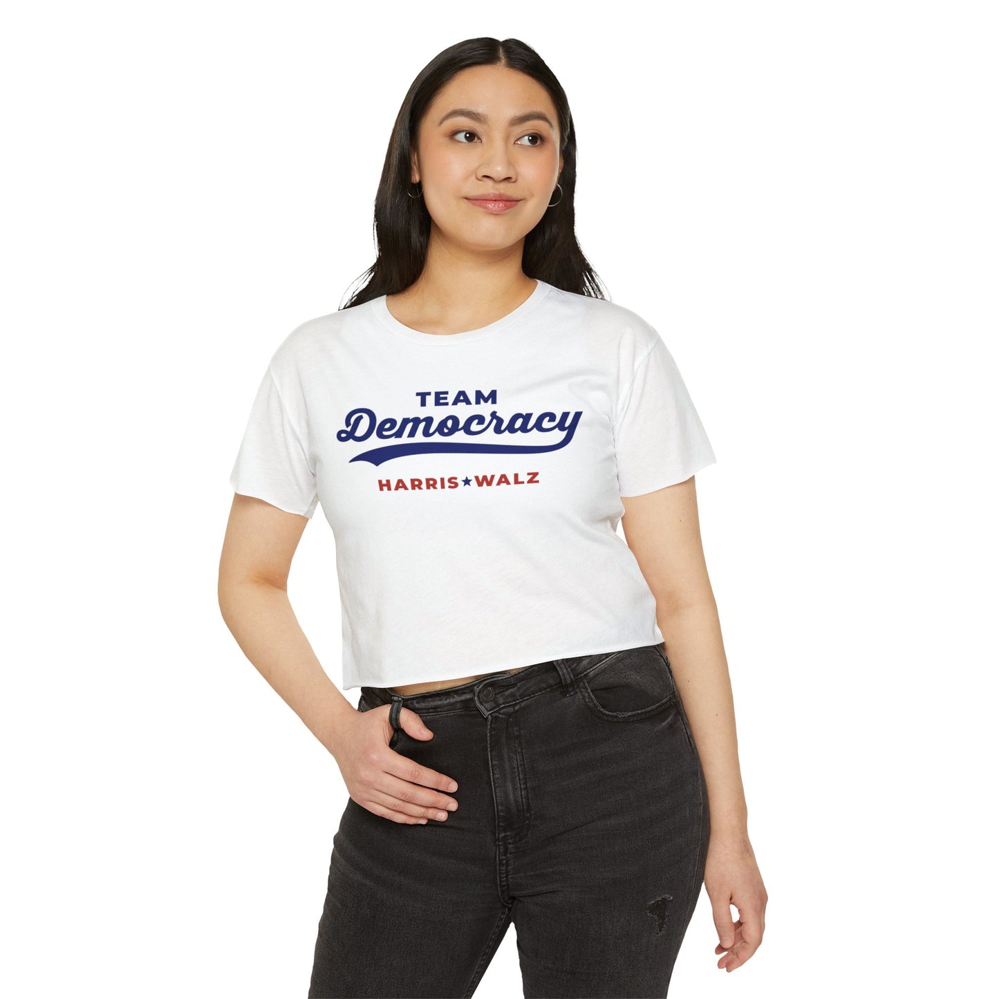 Team Democracy Women's Harris Walz Women's CROP Top