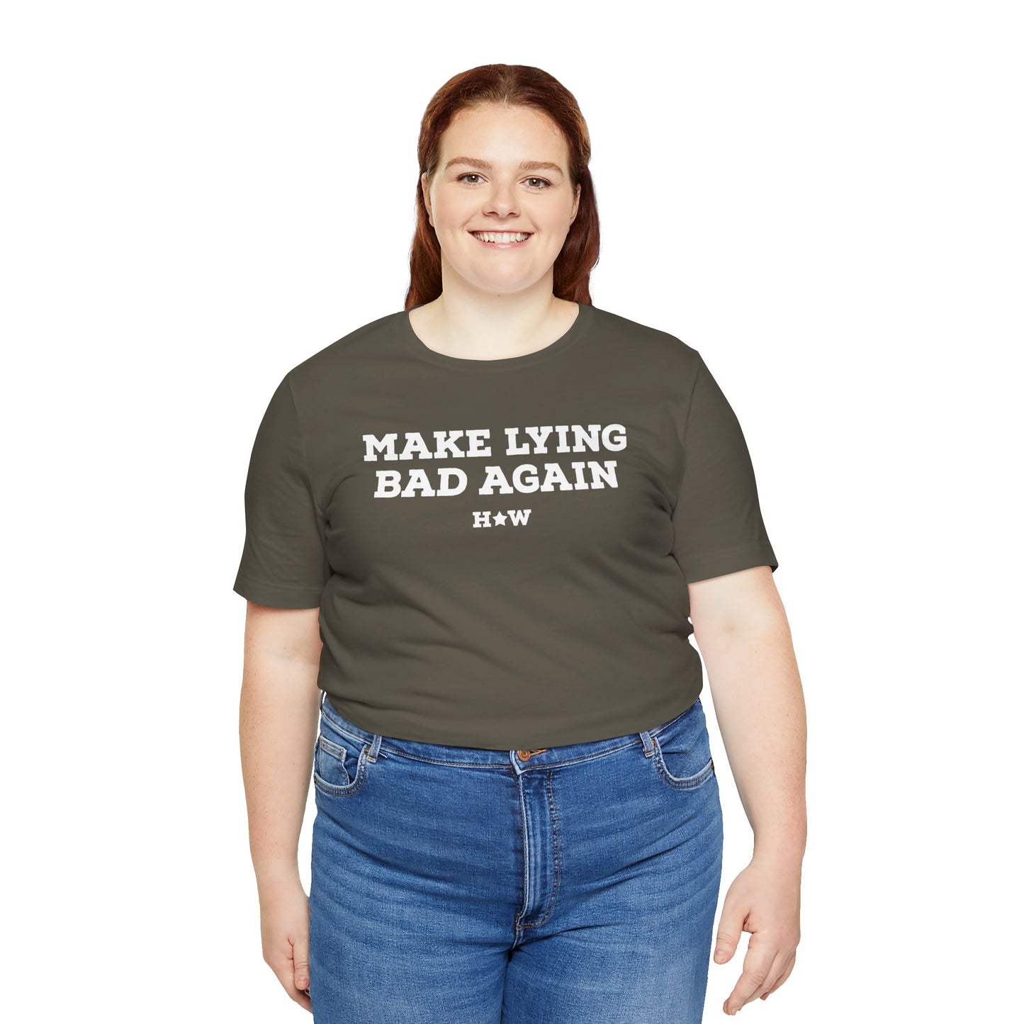 Make Lying Bad Again Harris Walz Unisex Short Sleeve Tee