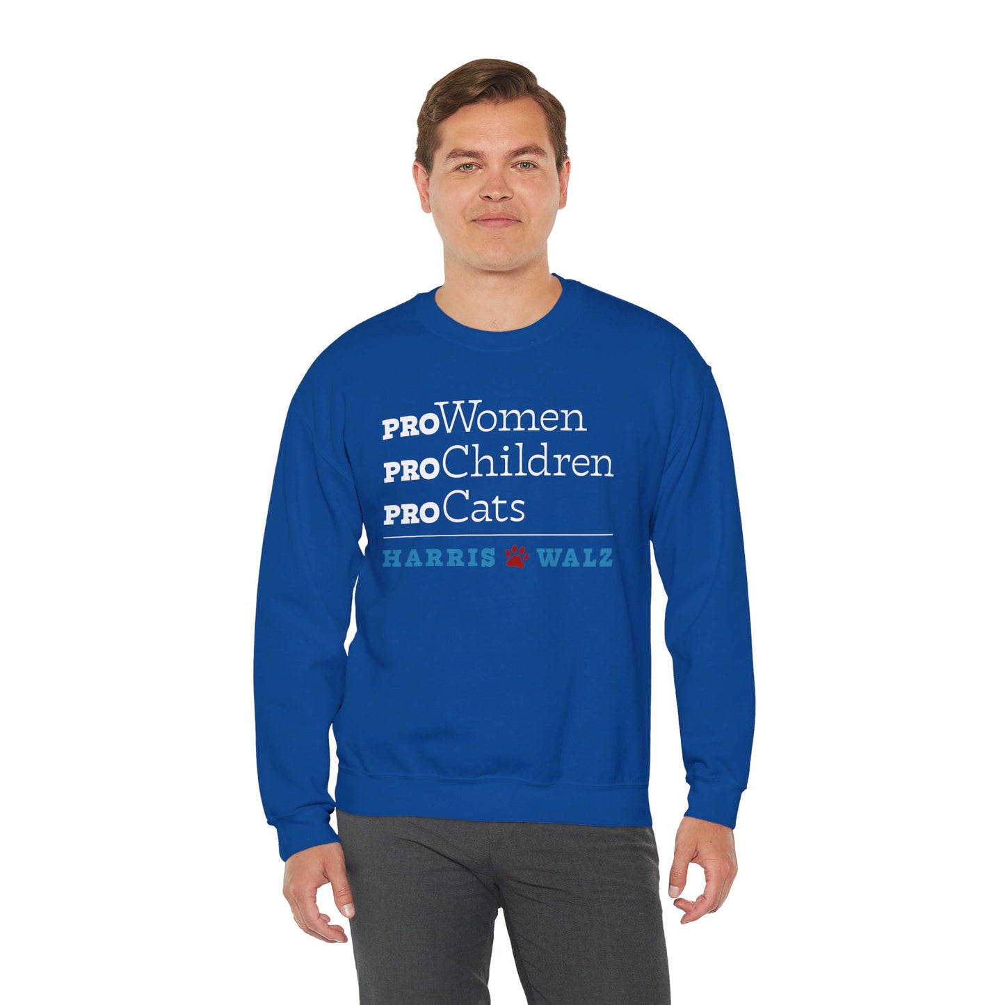 Pro-Women Pro-Children Pro-Cats Unisex Crewneck Sweatshirt