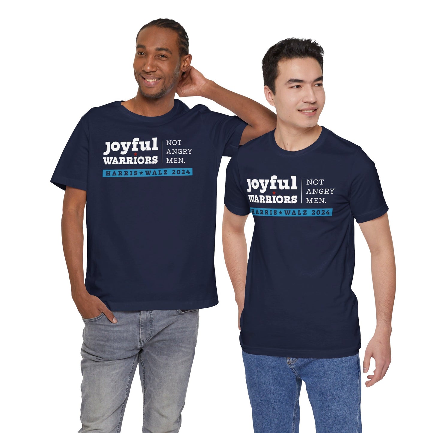 Joyful Warriors Not Angry Men Harris Walz Unisex T-Shirt