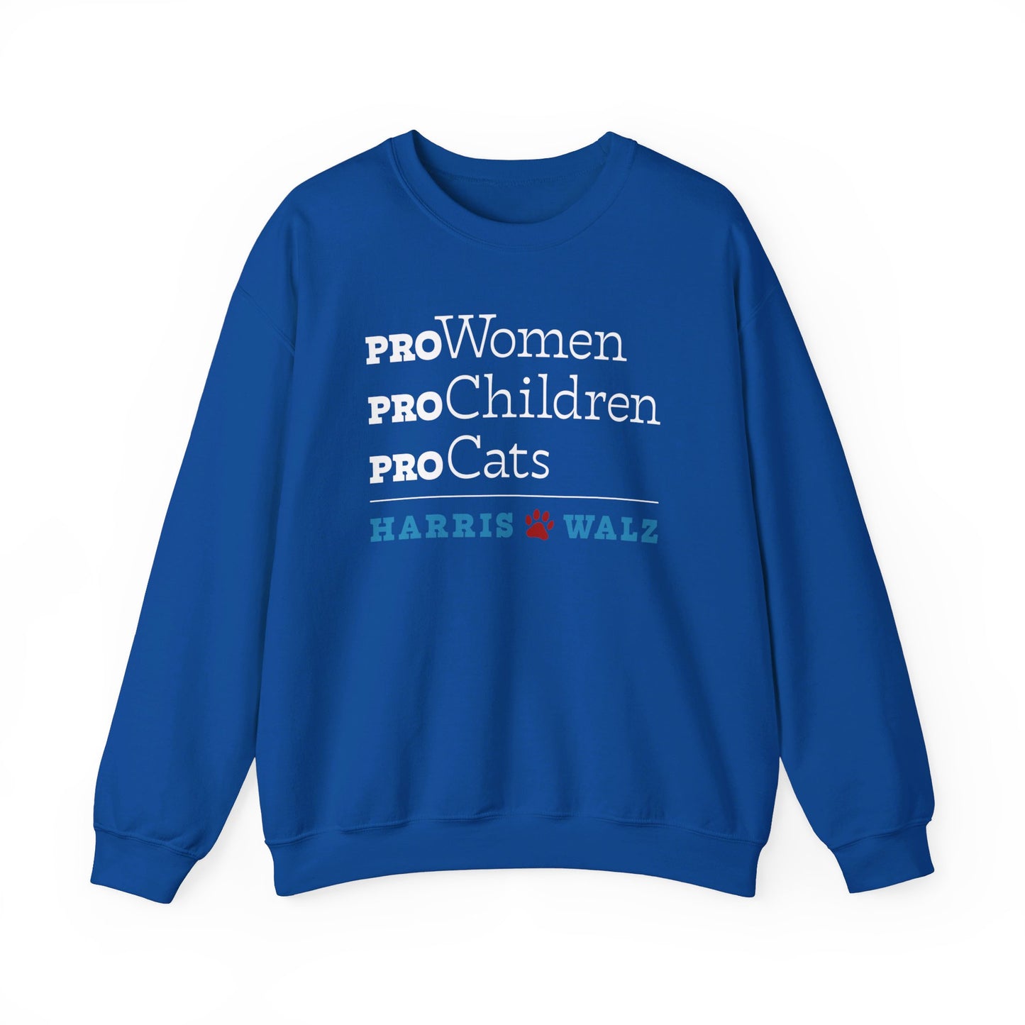 Pro-Women Pro-Children Pro-Cats Unisex Crewneck Sweatshirt