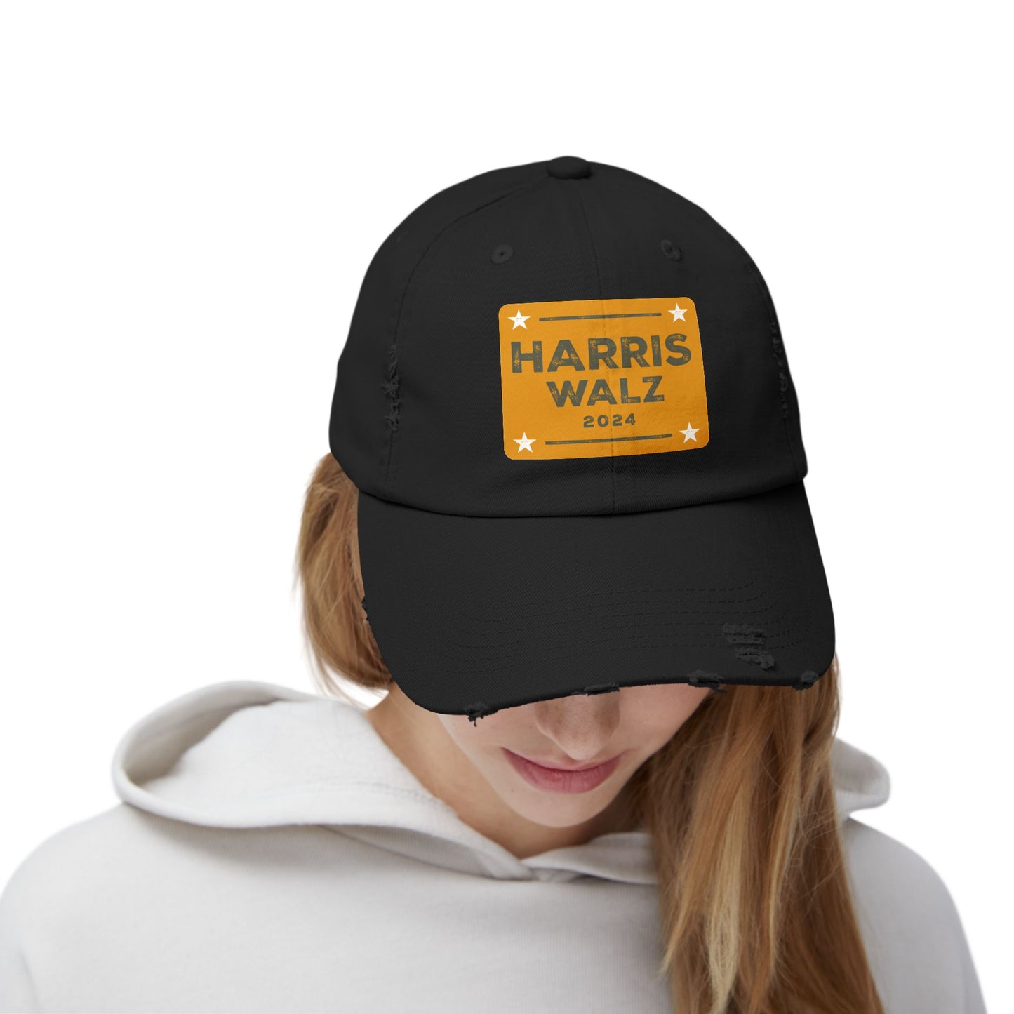 Harris Walz 2024 Distressed Cap