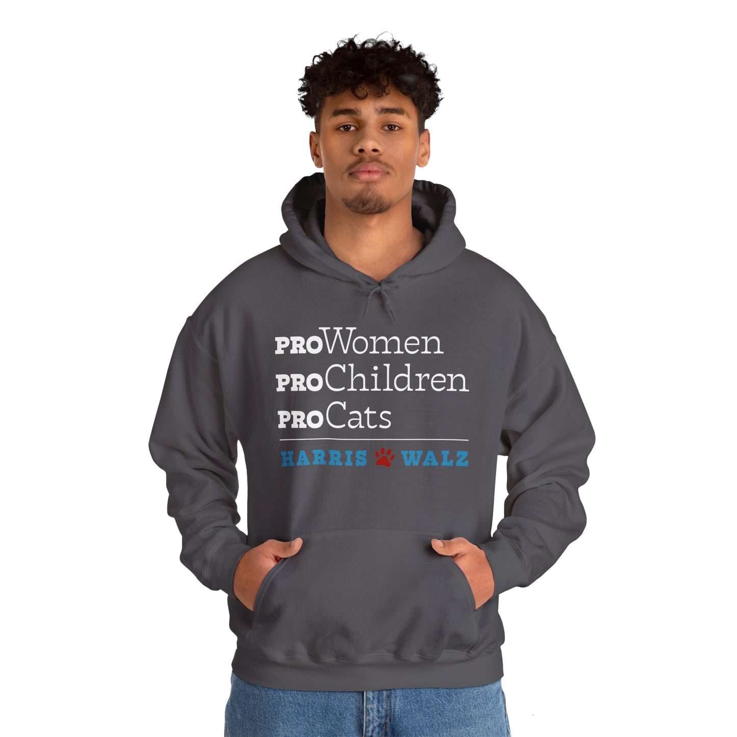 Pro-Women Pro-Children Pro-Cats Unisex Heavy Blend™ Hooded Sweatshirt