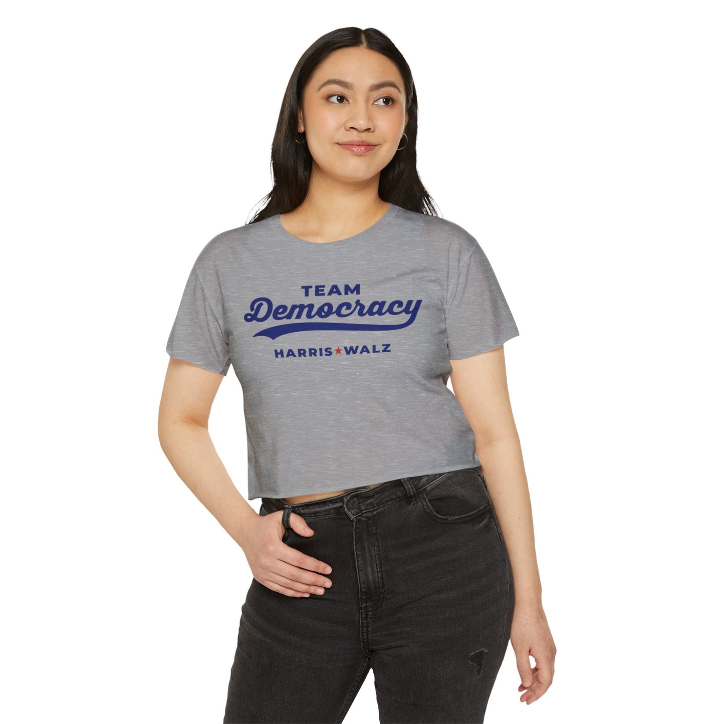 Team Democracy Women's Harris Walz Women's CROP Top