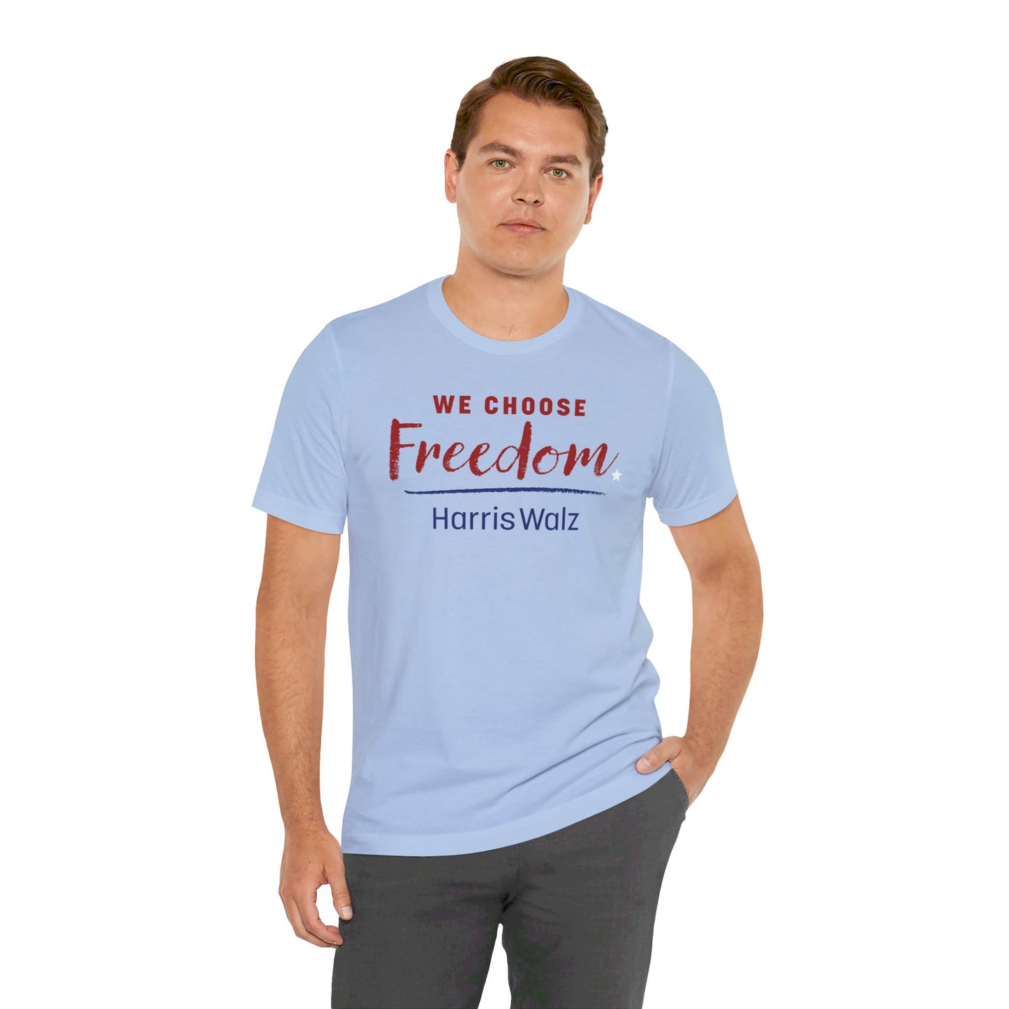 We Choose Freedom Harris Walz Unisex Jersey Short Sleeve Tee