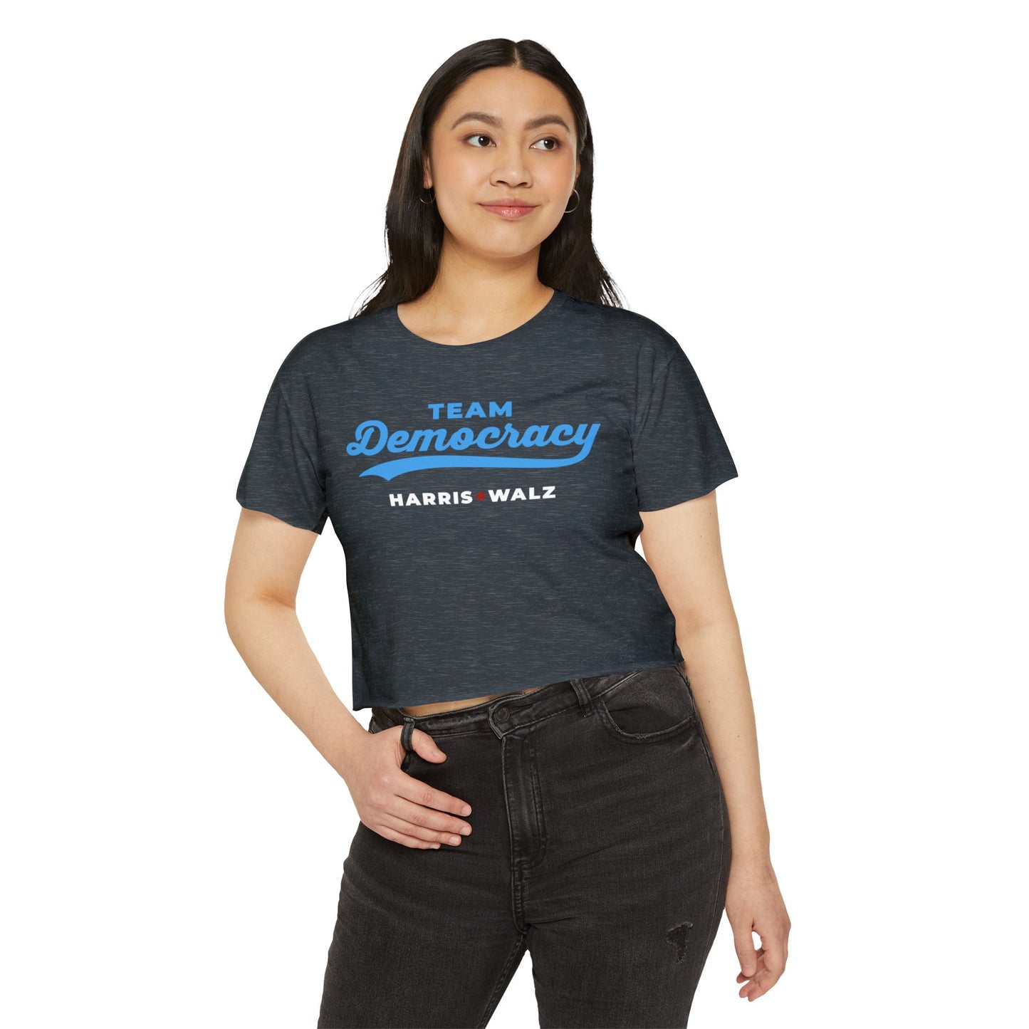 Team Democracy Women's Harris Walz Women's CROP Top