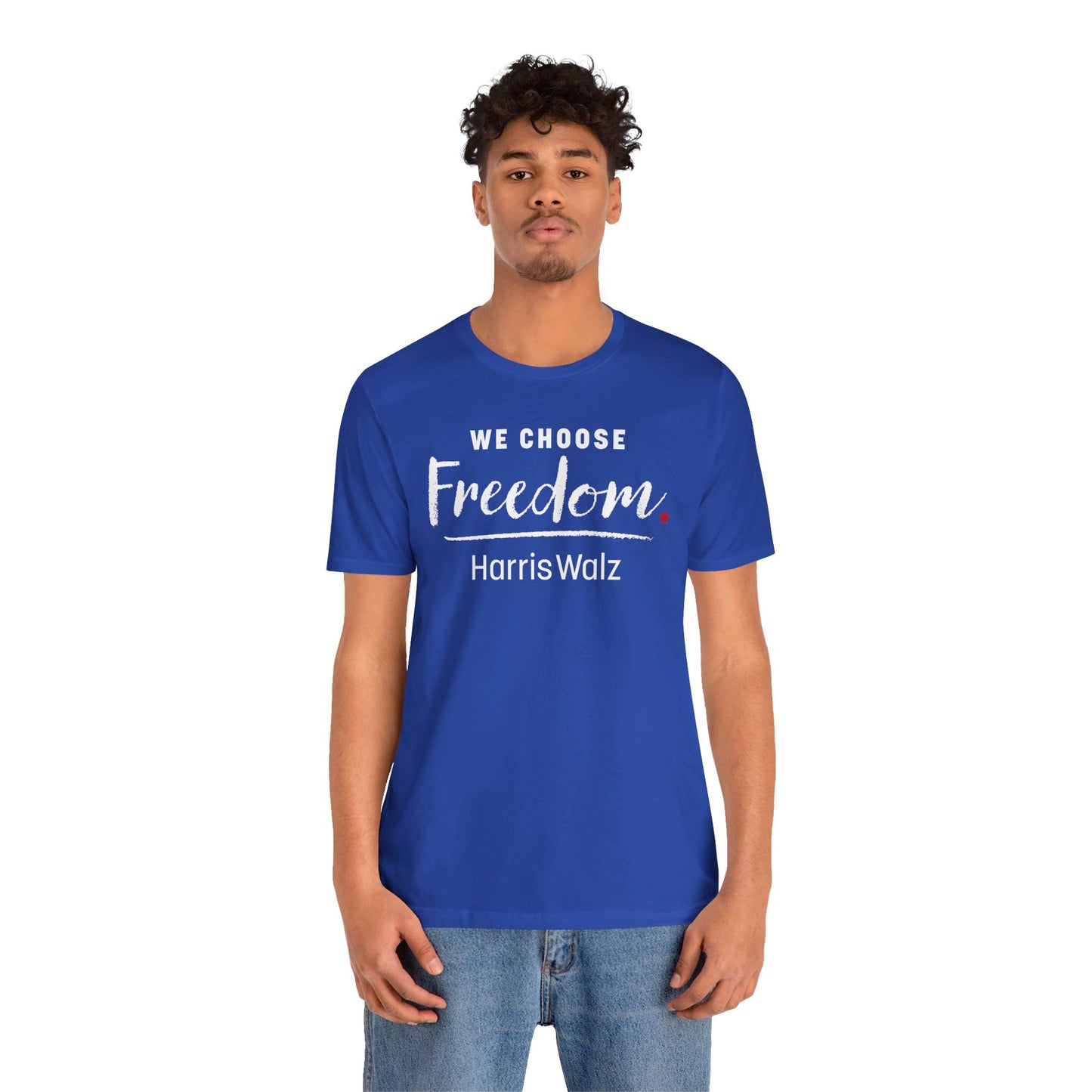 We Choose Freedom Harris Walz Unisex Jersey Short Sleeve Tee