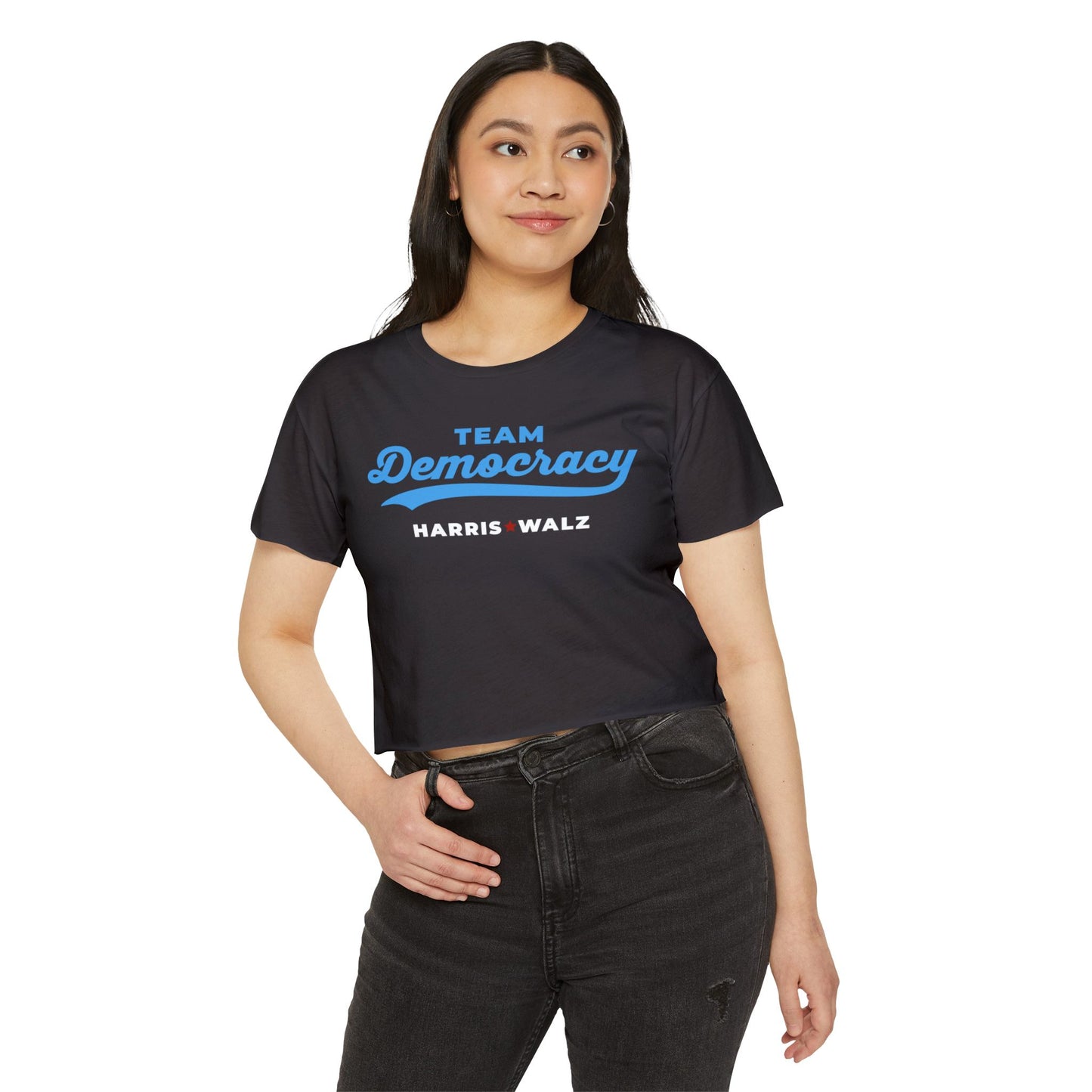 Team Democracy Women's Harris Walz Women's CROP Top