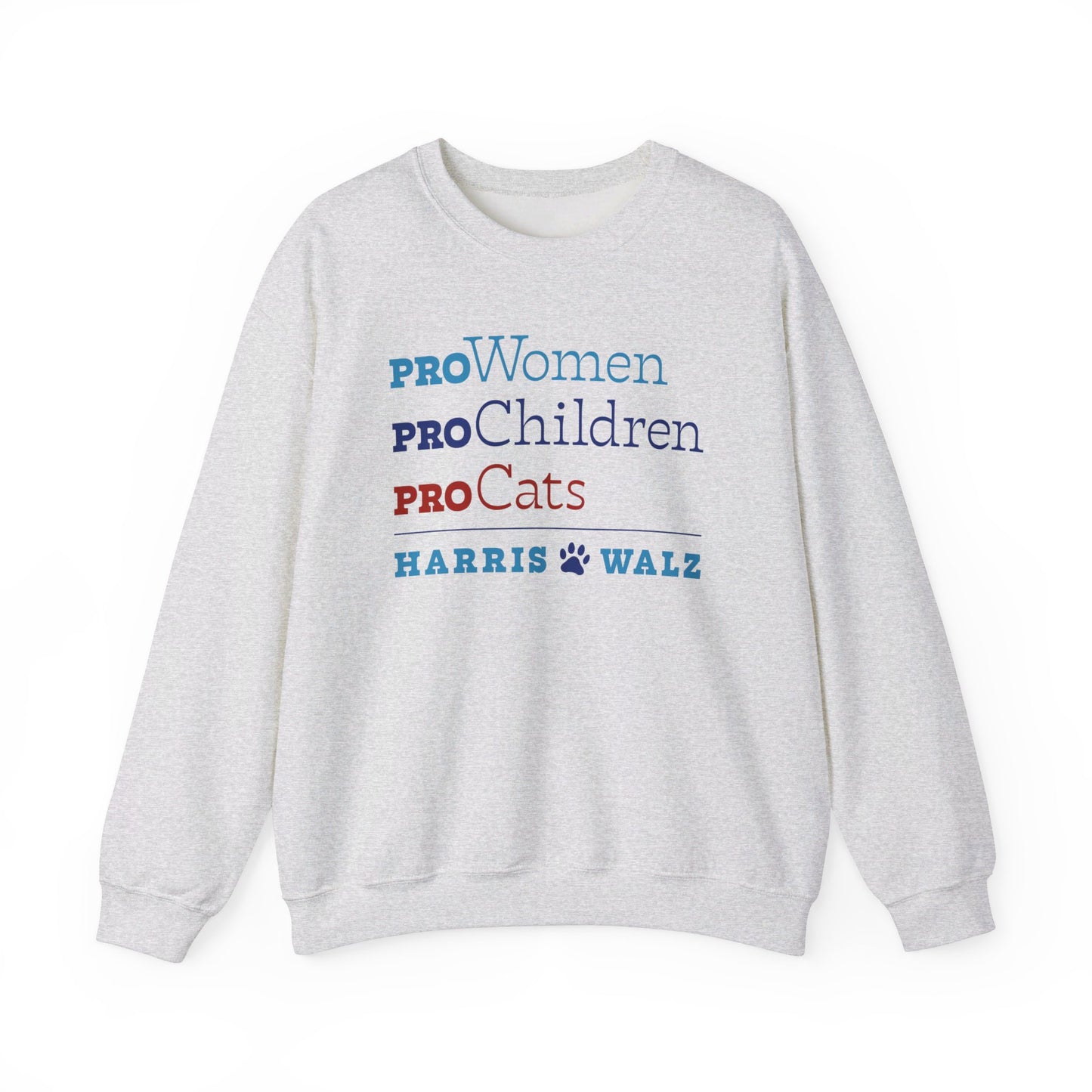 Pro-Women Pro-Children Pro-Cats Unisex Crewneck Sweatshirt