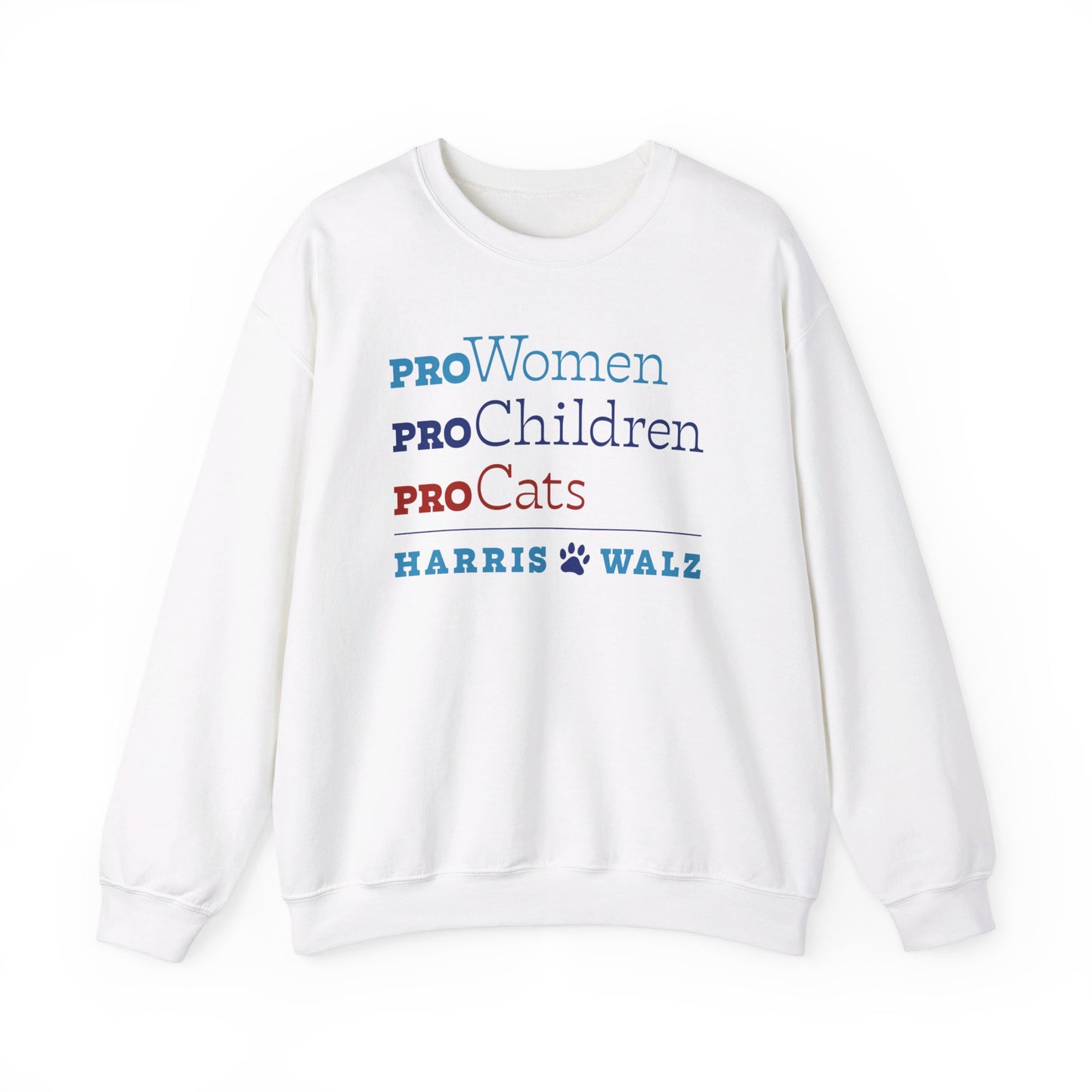 Pro-Women Pro-Children Pro-Cats Unisex Crewneck Sweatshirt