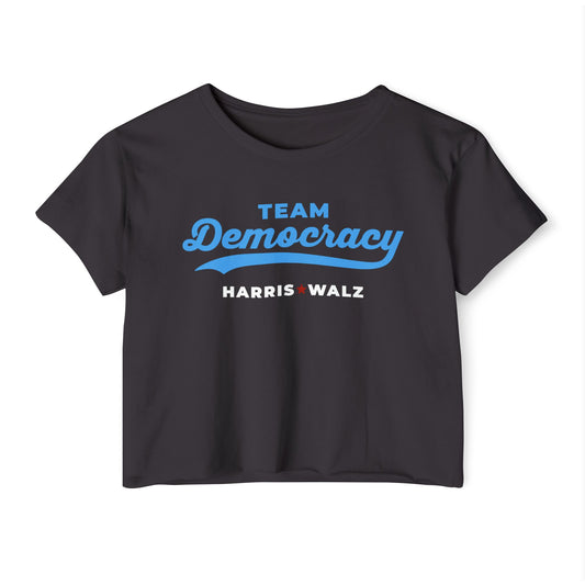 Team Democracy Women's Harris Walz Women's CROP Top