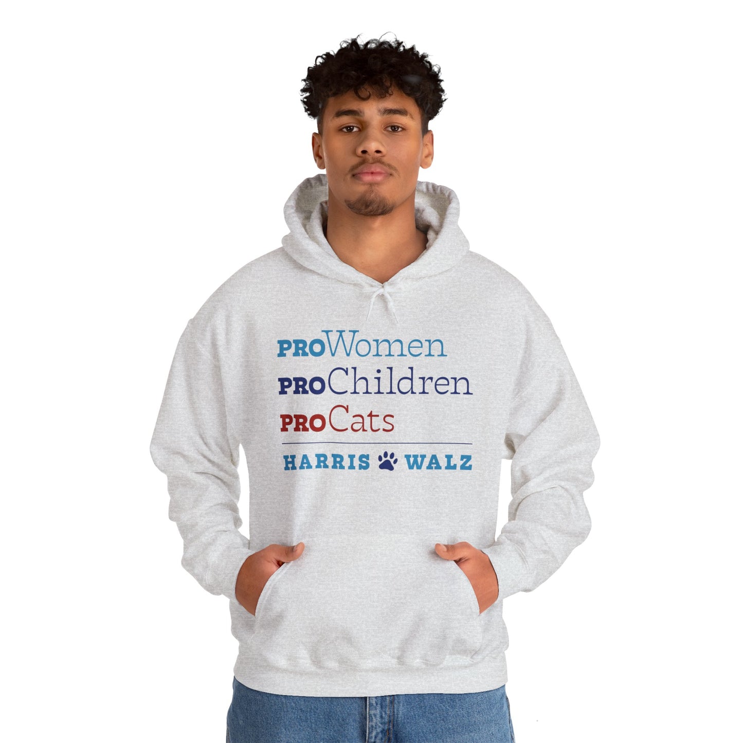 Pro-Women Pro-Children Pro-Cats Unisex Heavy Blend™ Hooded Sweatshirt