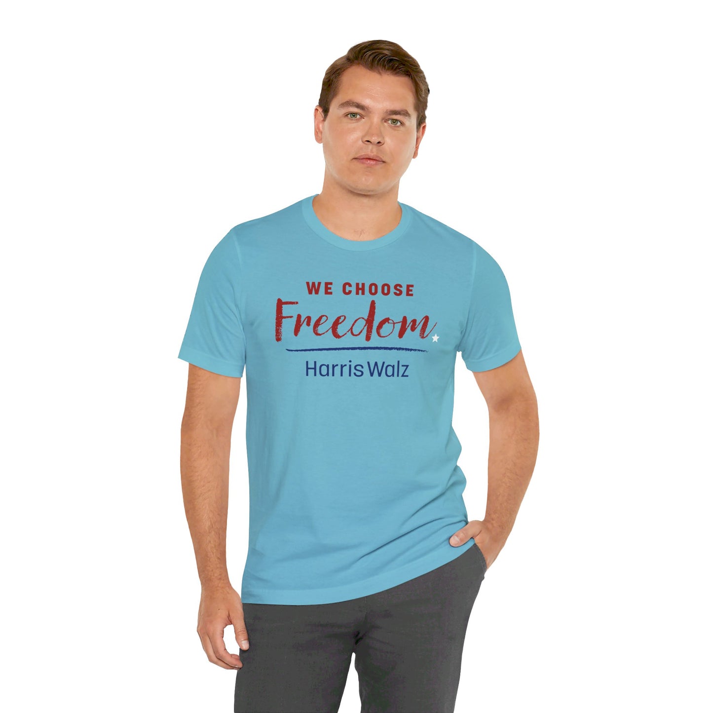 We Choose Freedom Harris Walz Unisex Jersey Short Sleeve Tee