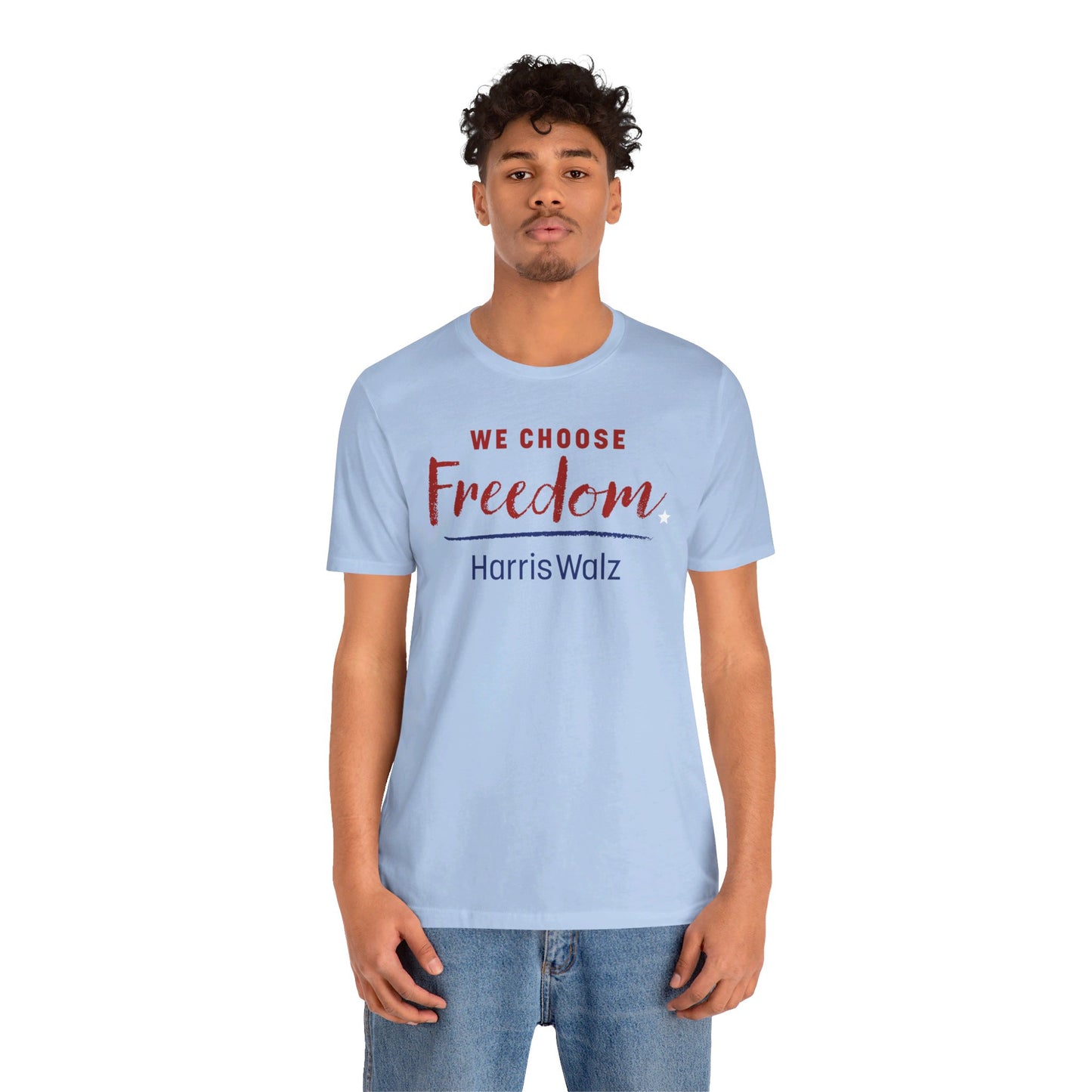 We Choose Freedom Harris Walz Unisex Jersey Short Sleeve Tee