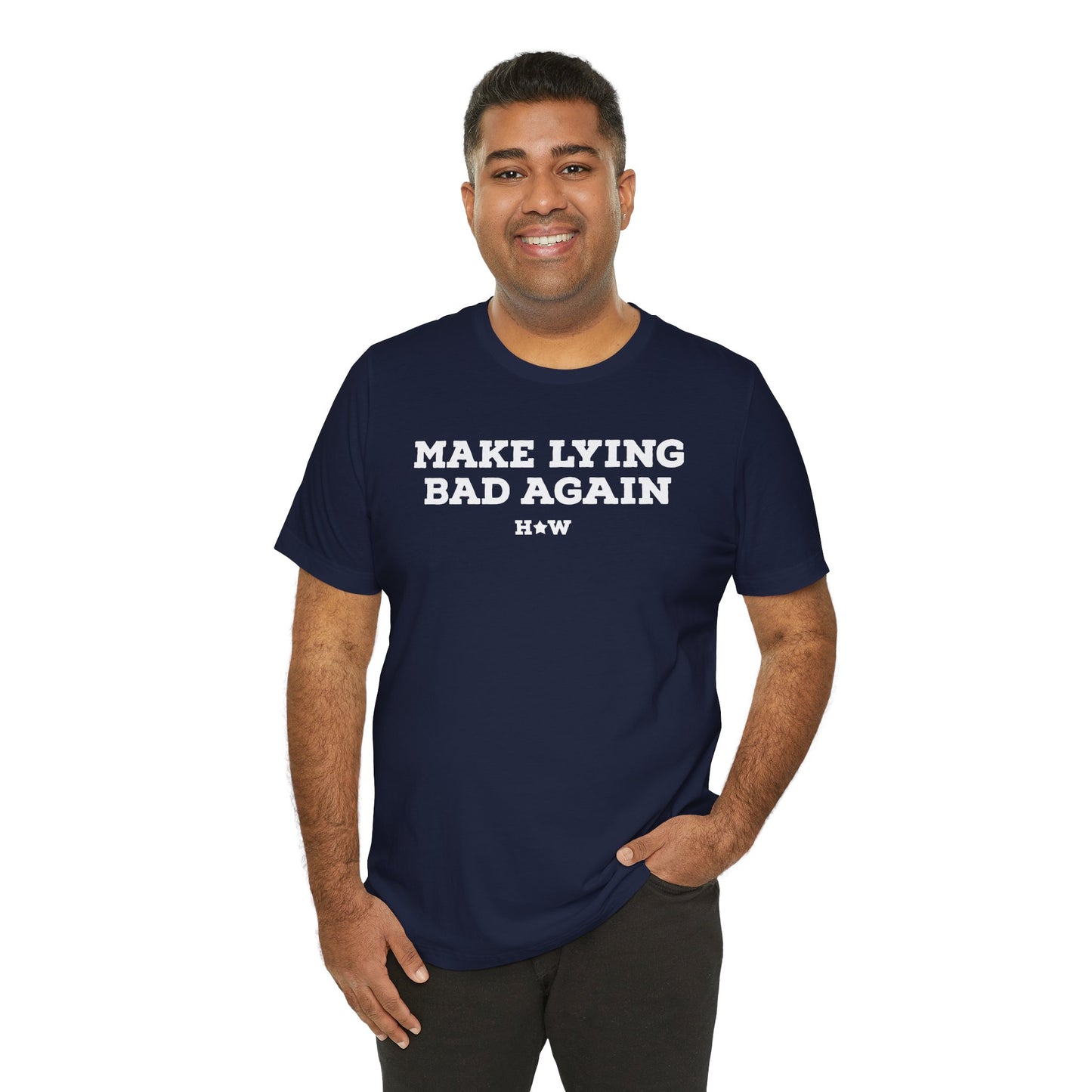 Make Lying Bad Again Harris Walz Unisex Short Sleeve Tee