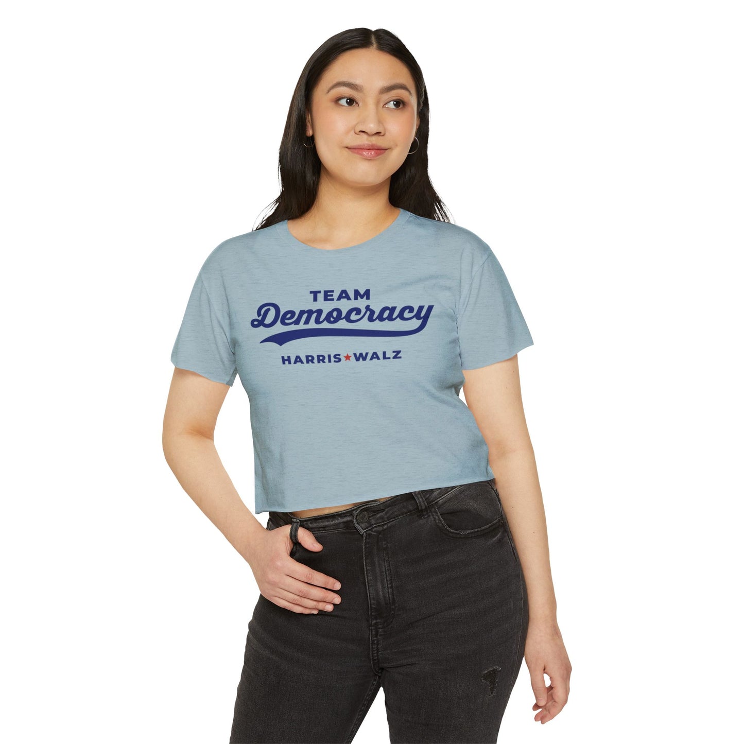 Team Democracy Women's Harris Walz Women's CROP Top