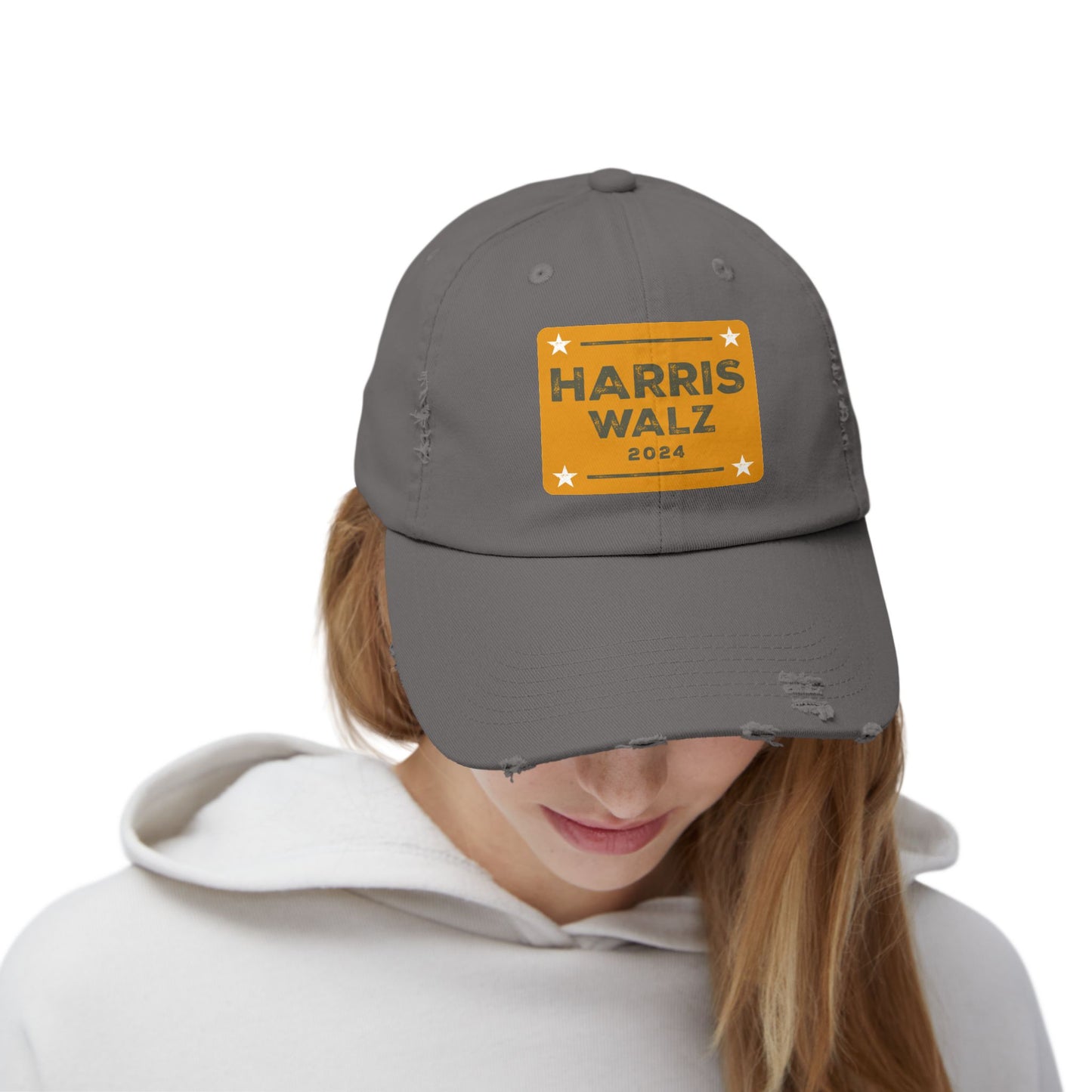 Harris Walz 2024 Distressed Cap