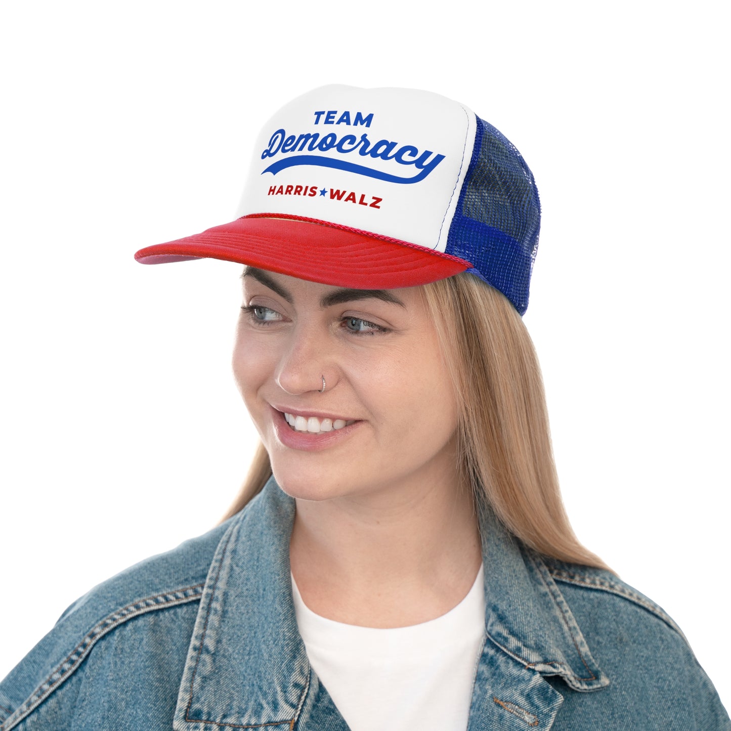 Team Democracy Harris Walz Trucker Cap