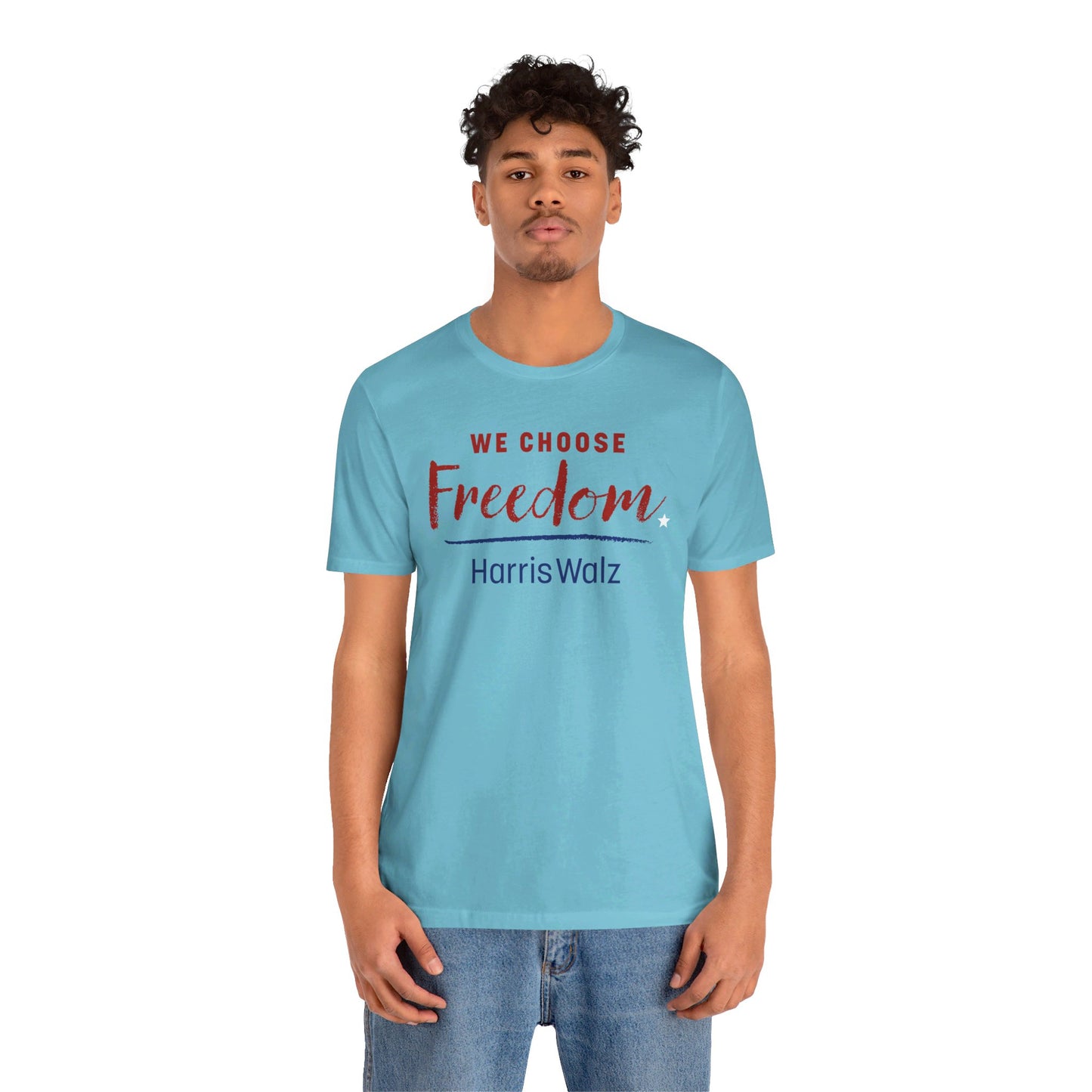 We Choose Freedom Harris Walz Unisex Jersey Short Sleeve Tee