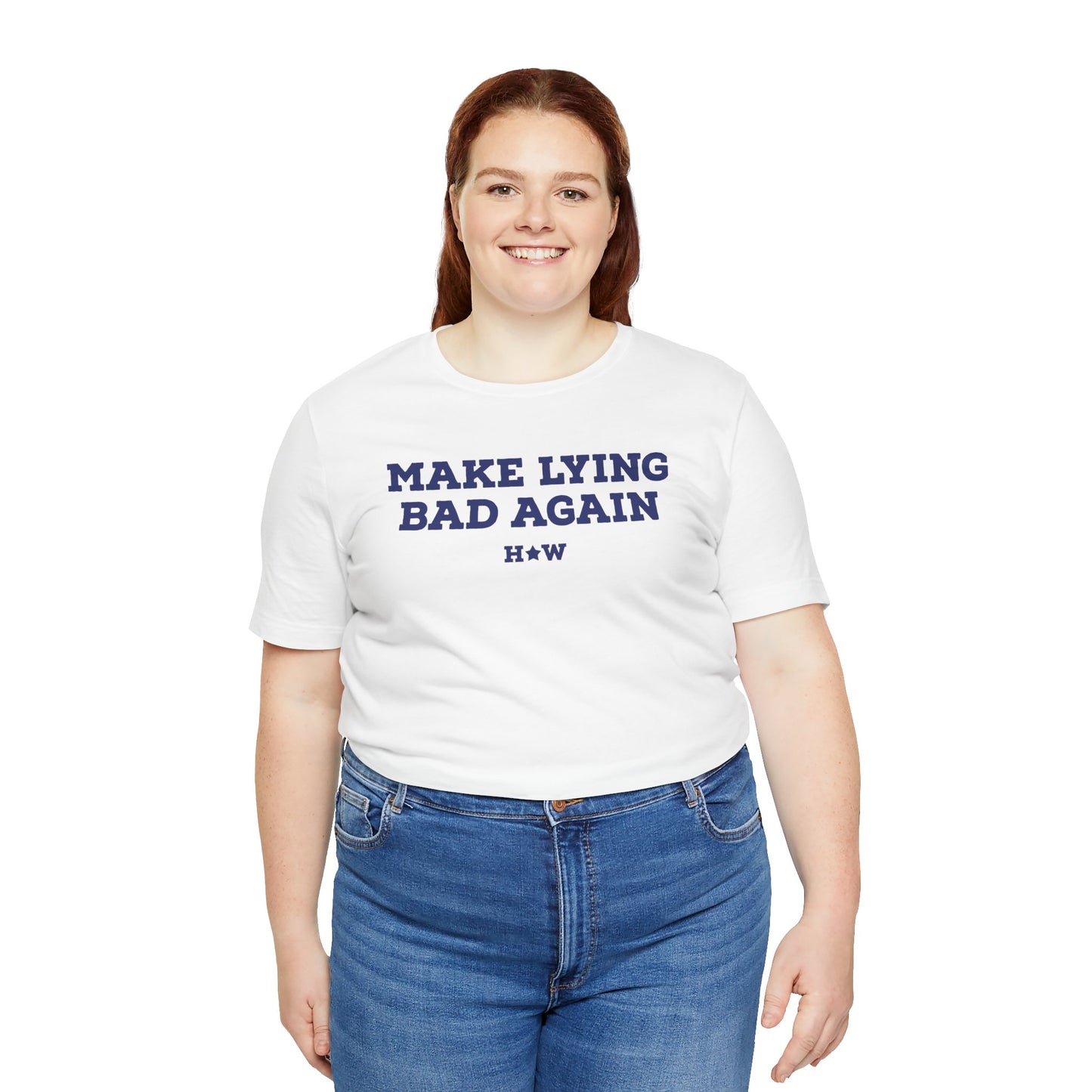 Make Lying Bad Again Harris Walz Unisex Short Sleeve Tee