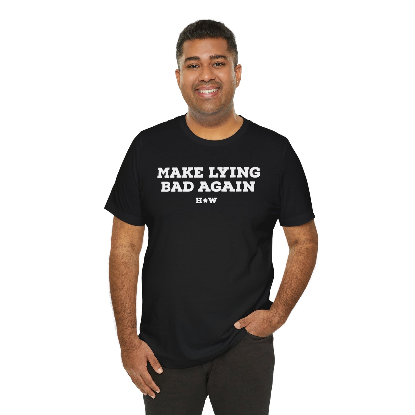 Make Lying Bad Again Harris Walz Unisex Short Sleeve Tee