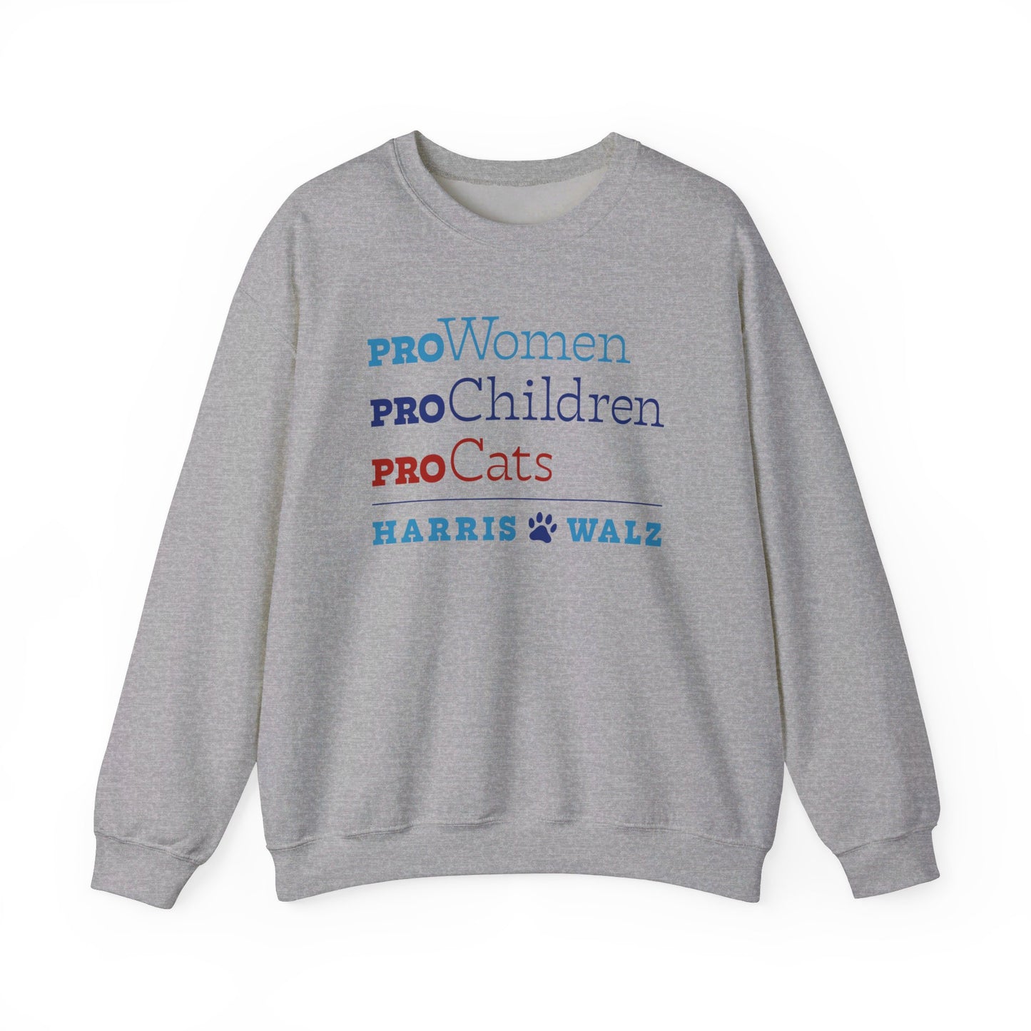 Pro-Women Pro-Children Pro-Cats Unisex Crewneck Sweatshirt