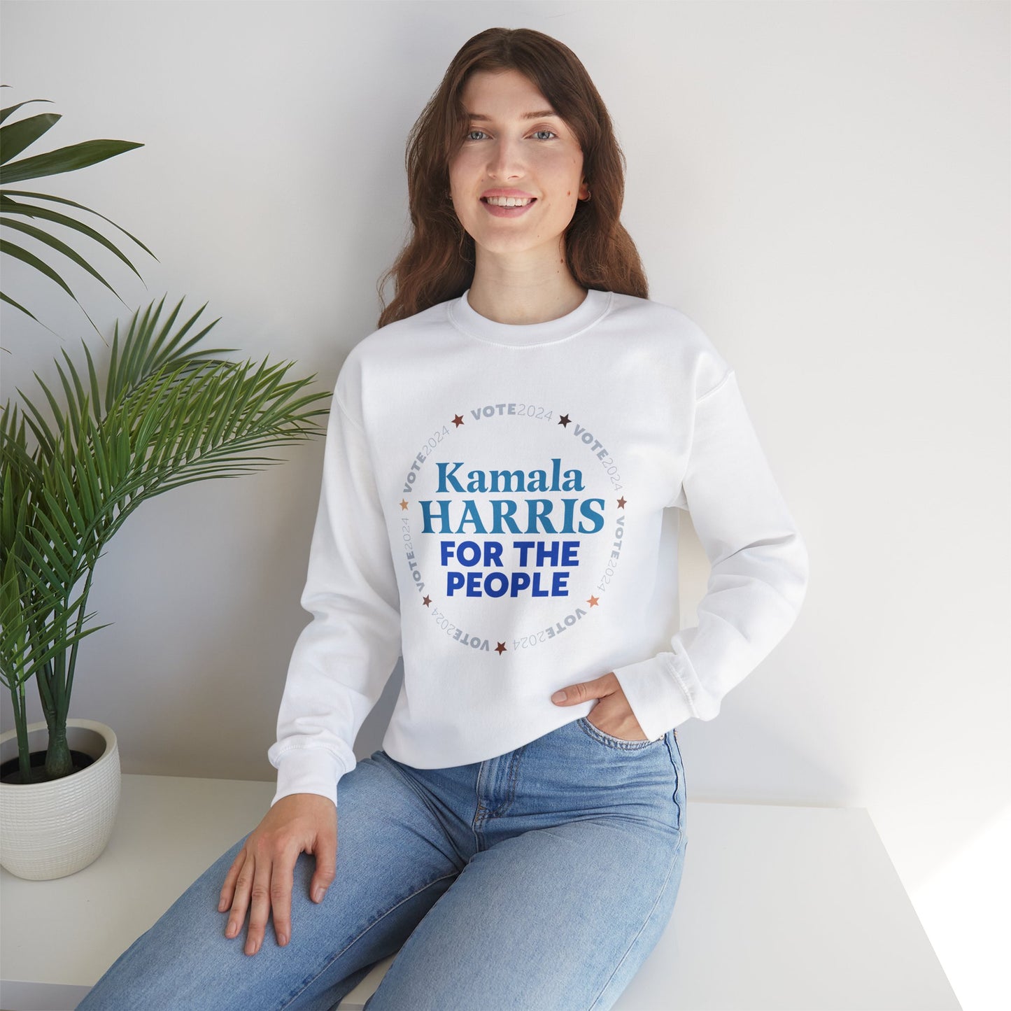 Kamala Harris For The People Unisex Crewneck Sweatshirt