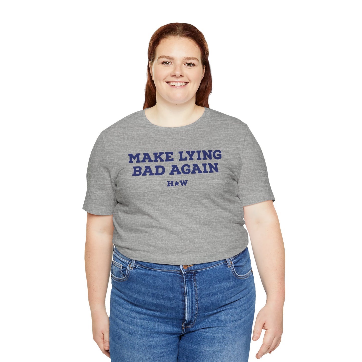 Make Lying Bad Again Harris Walz Unisex Short Sleeve Tee