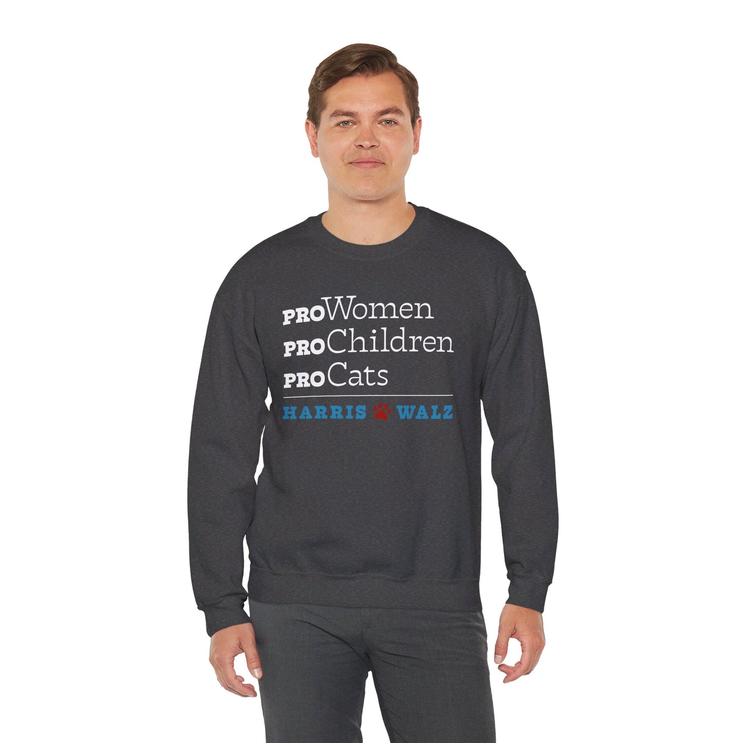 Pro-Women Pro-Children Pro-Cats Unisex Crewneck Sweatshirt