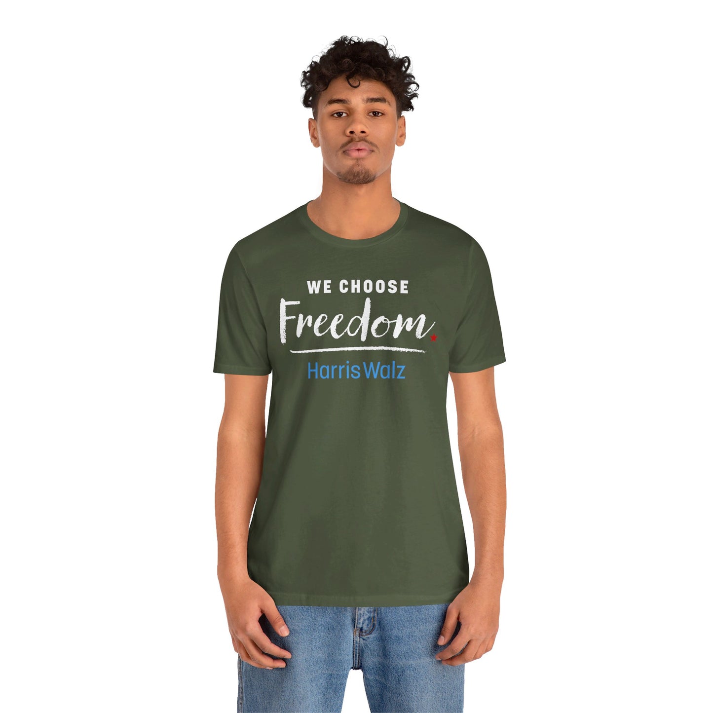 We Choose Freedom Harris Walz Unisex Jersey Short Sleeve Tee