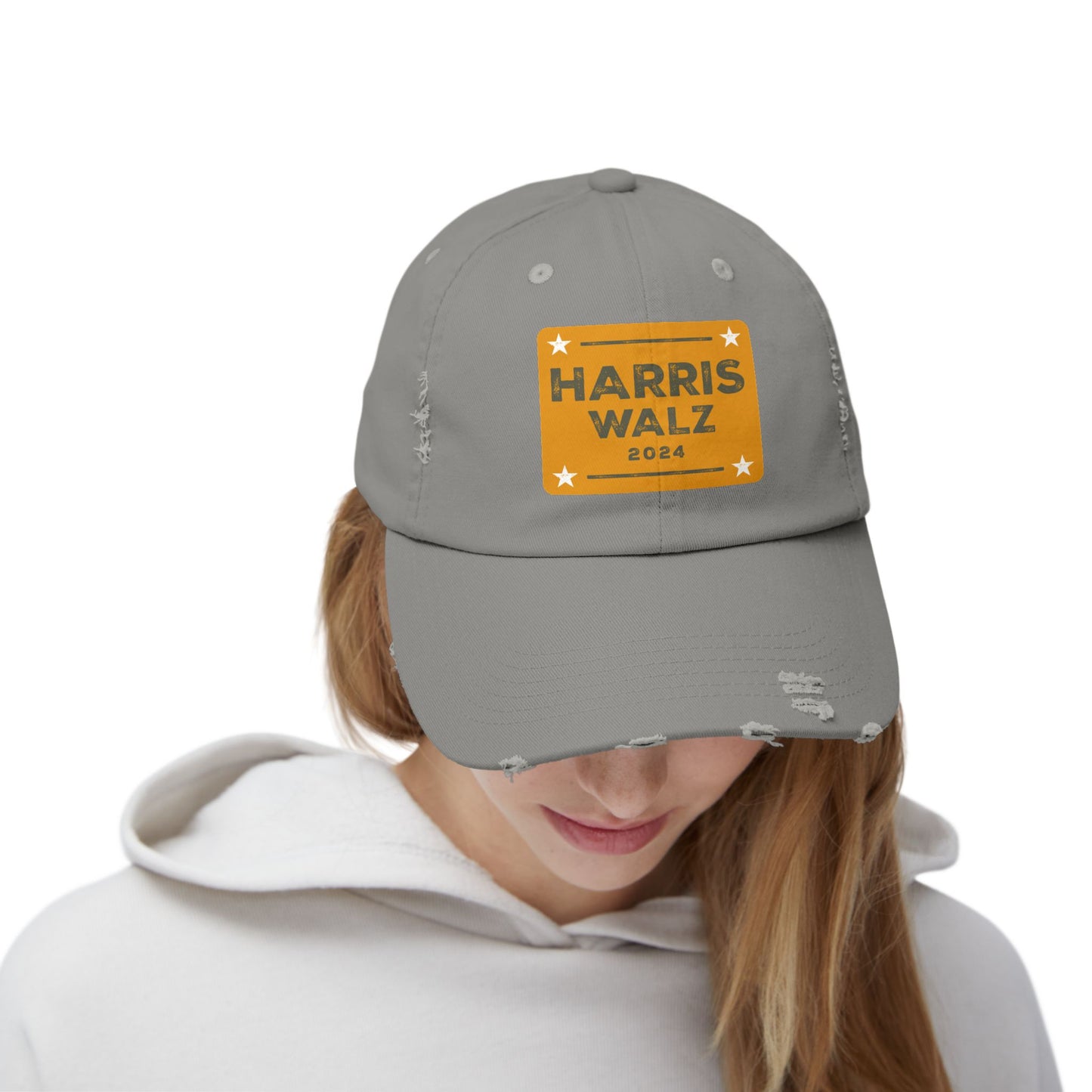 Harris Walz 2024 Distressed Cap