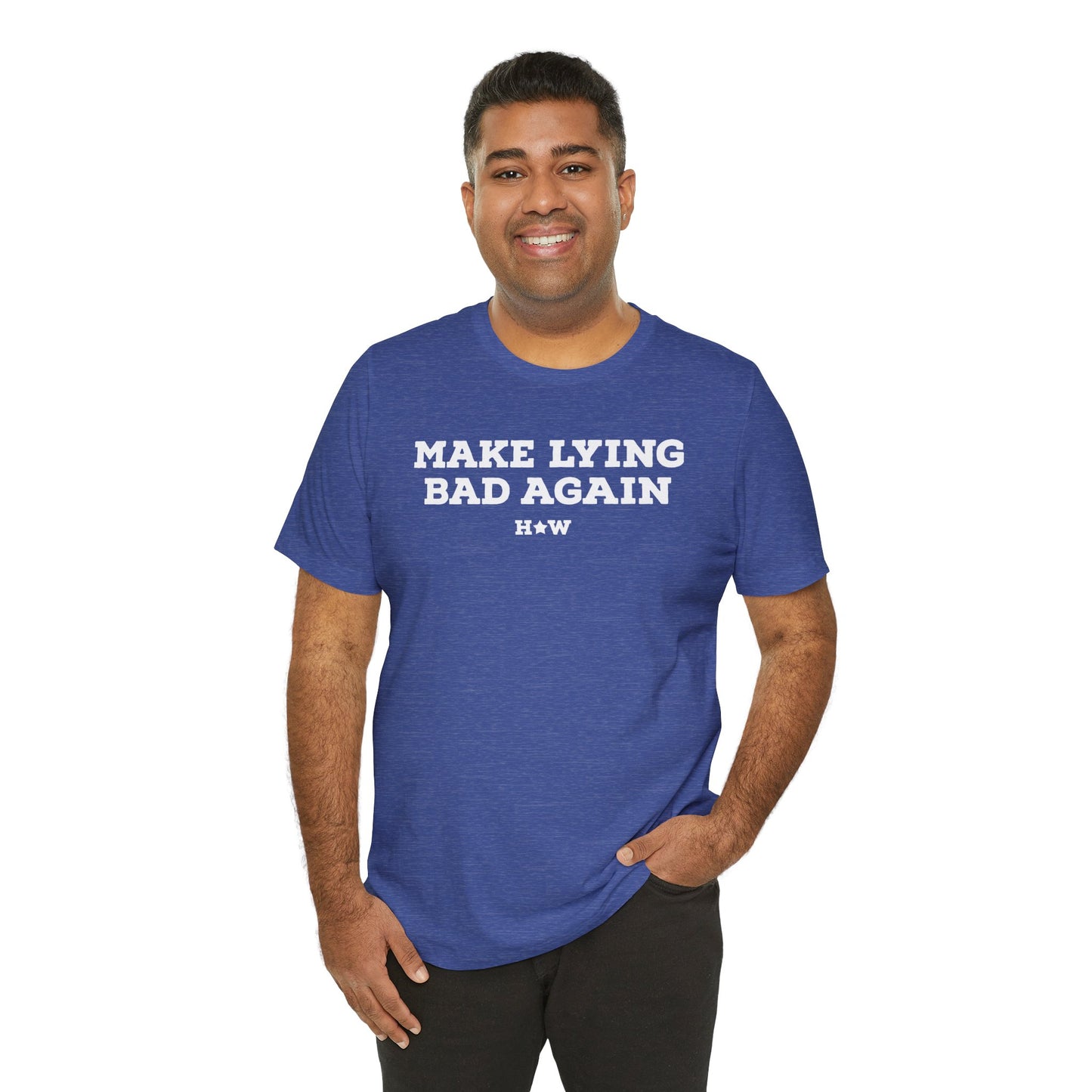 Make Lying Bad Again Harris Walz Unisex Short Sleeve Tee