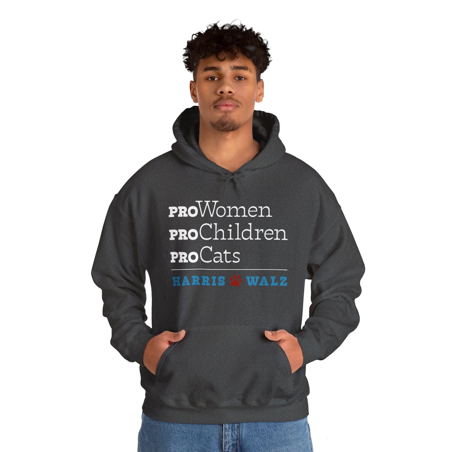 Pro-Women Pro-Children Pro-Cats Unisex Heavy Blend™ Hooded Sweatshirt