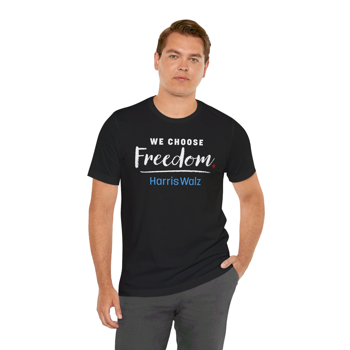 We Choose Freedom Harris Walz Unisex Jersey Short Sleeve Tee